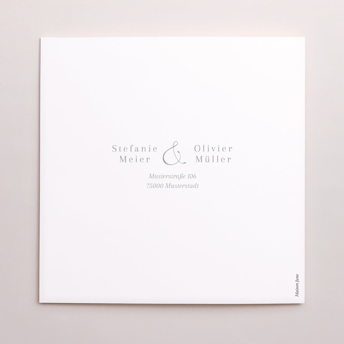 Hochzeitseinladung Doppelflügelfenster wassergrün foto N° 3