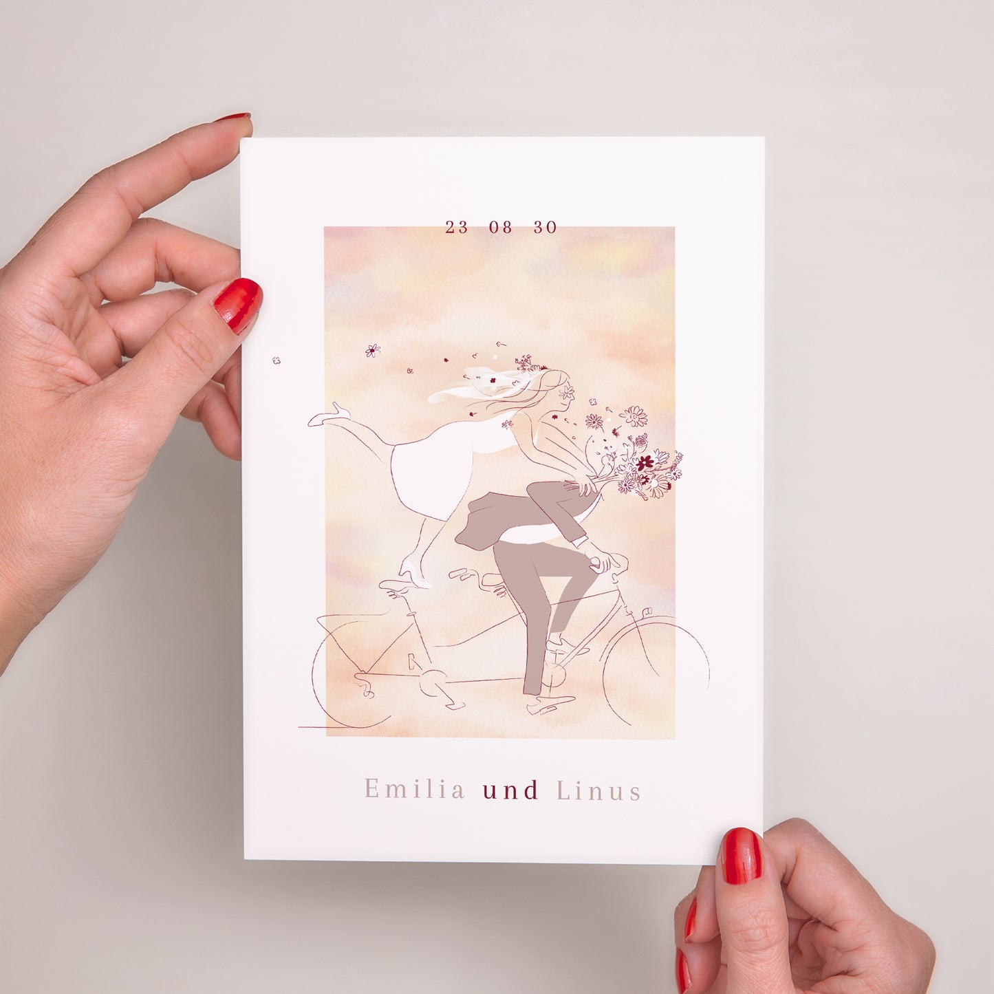 Hochzeitseinladung Porträt Tandem foto N° 2