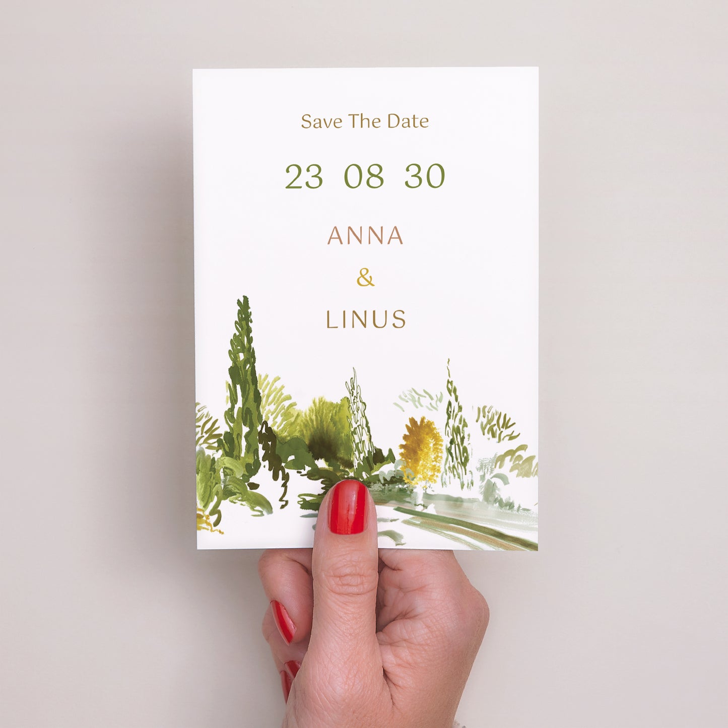 Save the date Karte Hochzeit Porträt Unterwegs foto N° 2