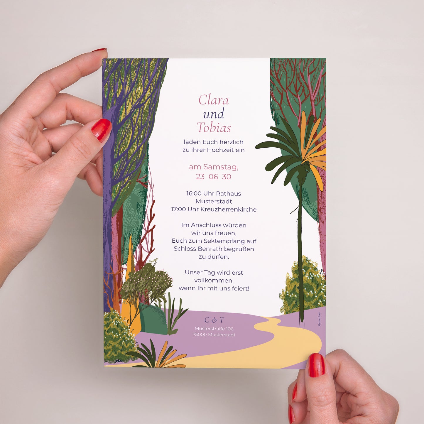 Hochzeitseinladung Porträt Flaneure foto N° 3