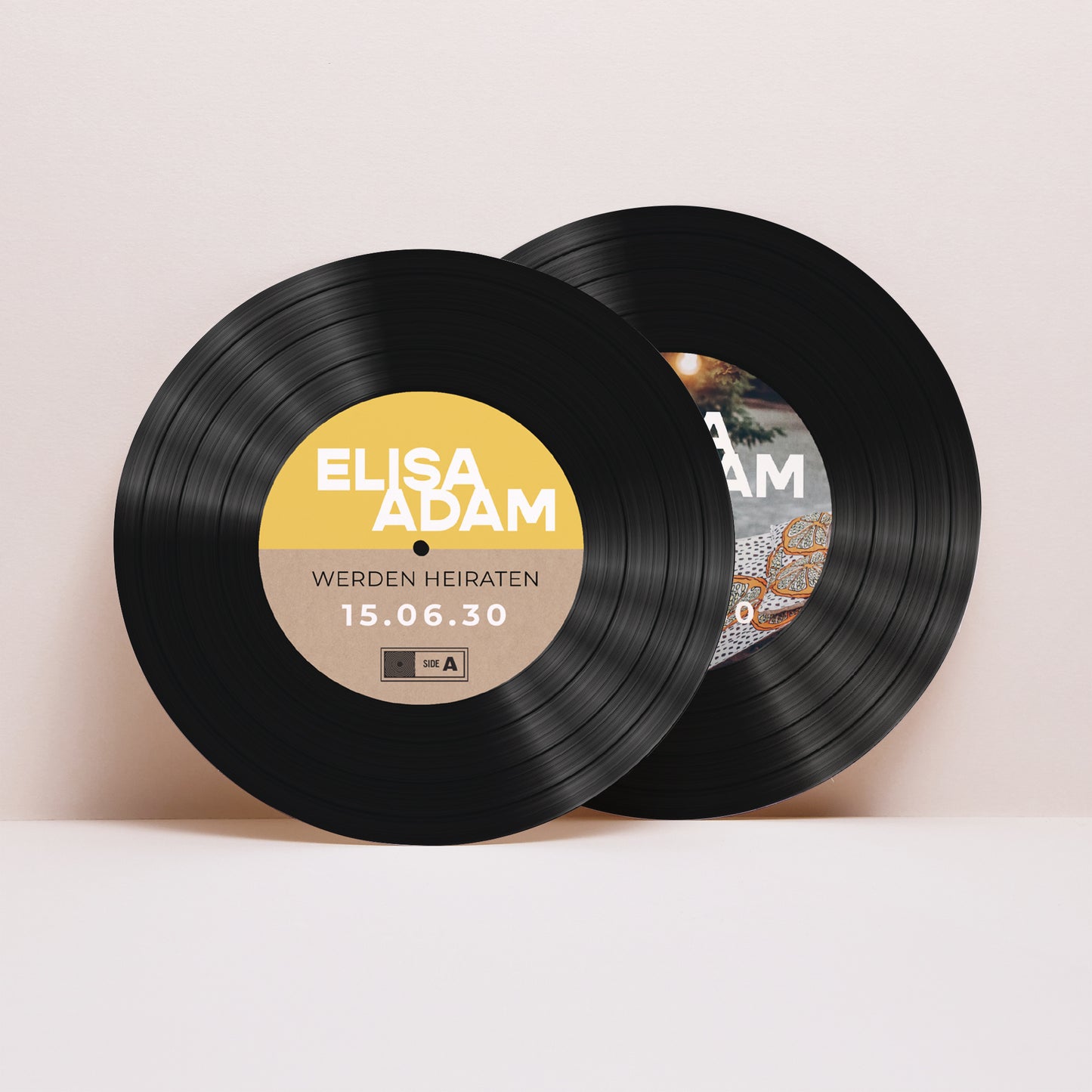 Hochzeitseinladung Schallplattenhülle Vinyl der Liebe foto N° 4