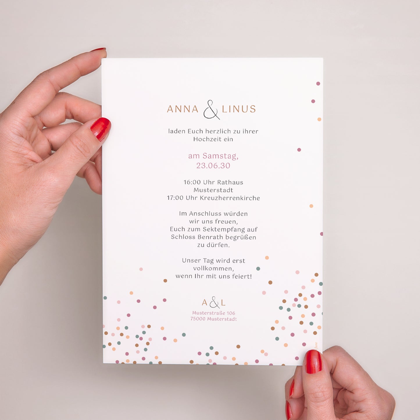 Hochzeitseinladung Porträt Umarmt foto N° 3