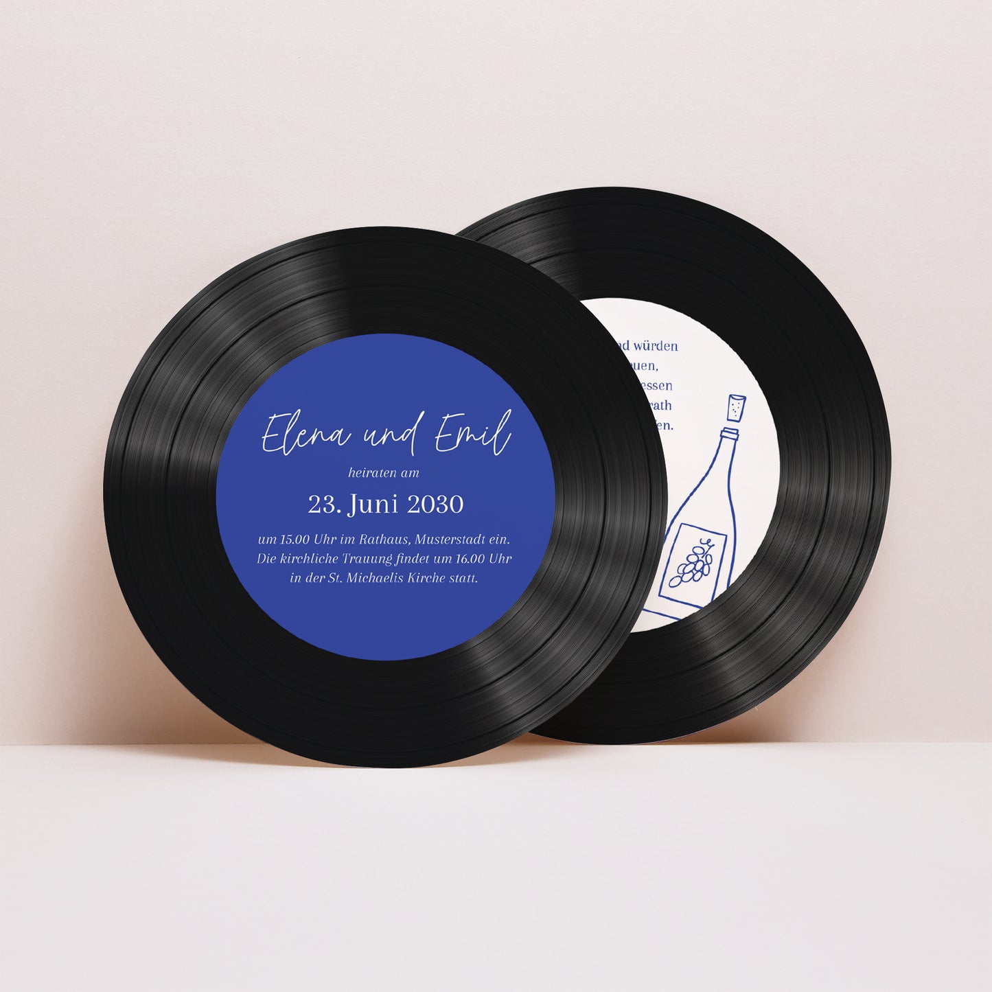 Hochzeitseinladung Schallplattenhülle Feinschmecker-Festlichkeiten foto N° 4