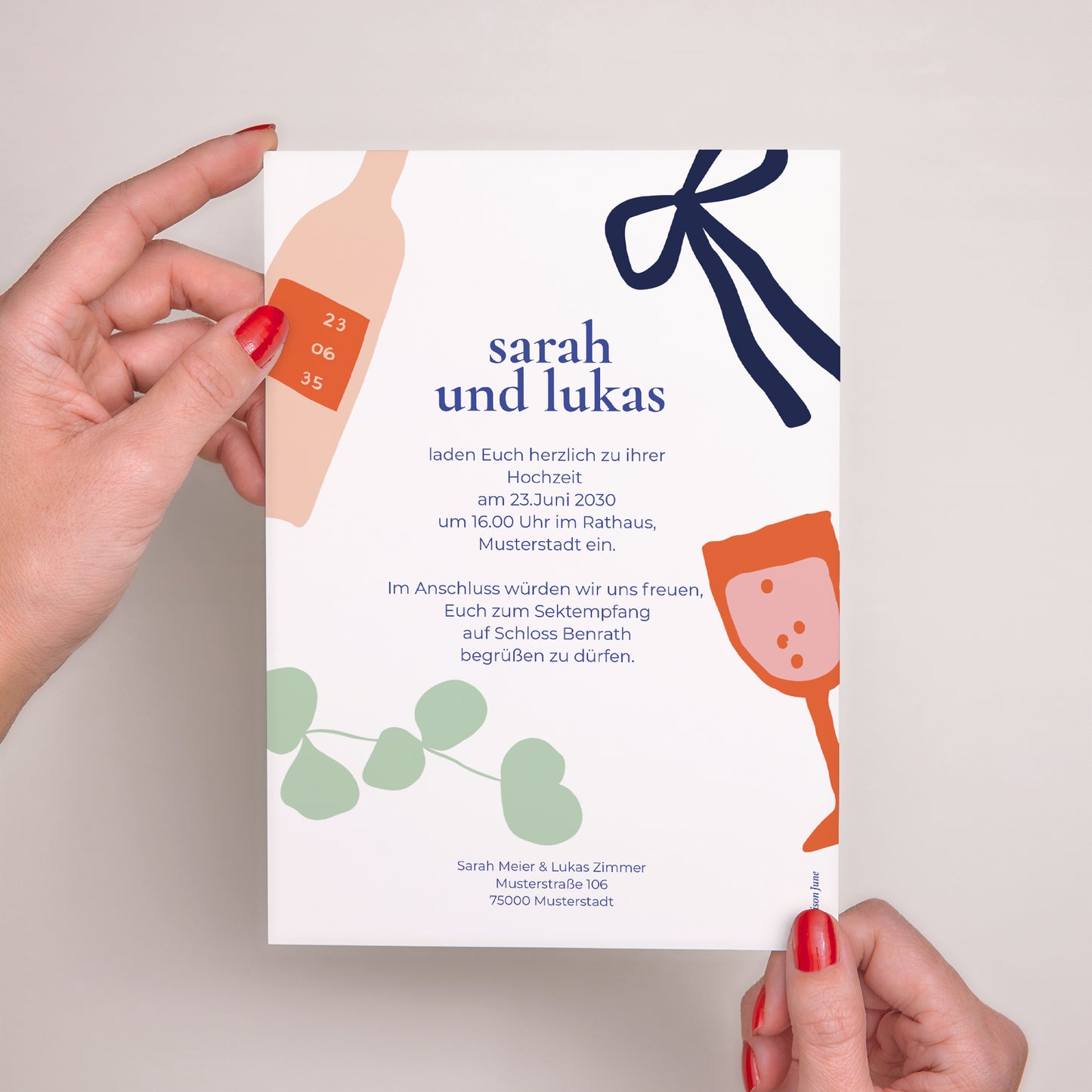 Hochzeitseinladung Porträt Gute Zeit foto N° 3