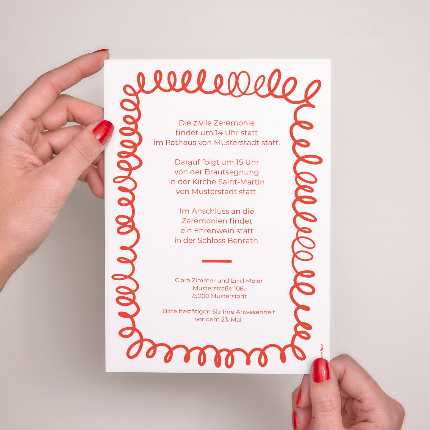 Hochzeitseinladung Porträt La Dolce Vita foto N° 3