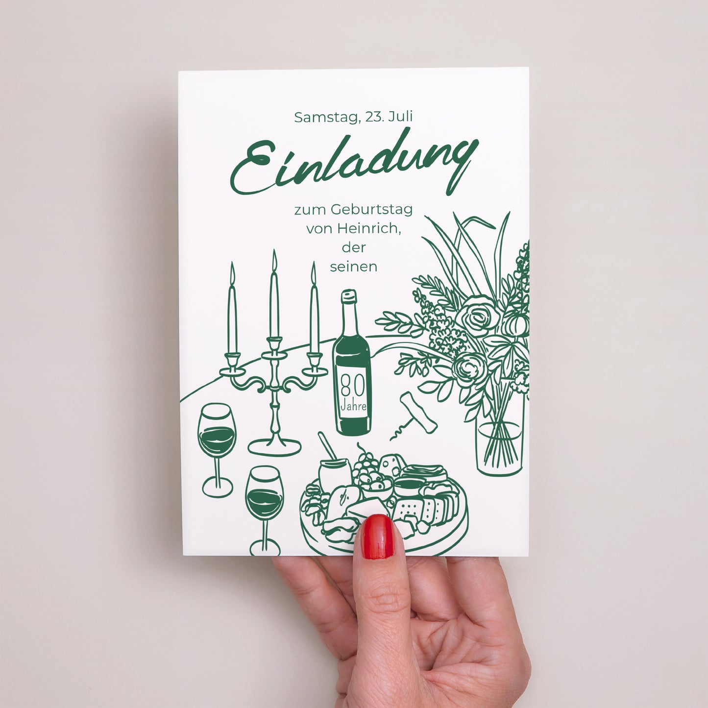 Beilegekarte Geburtstag Erwachsener Apéro dinatoire foto N° 2