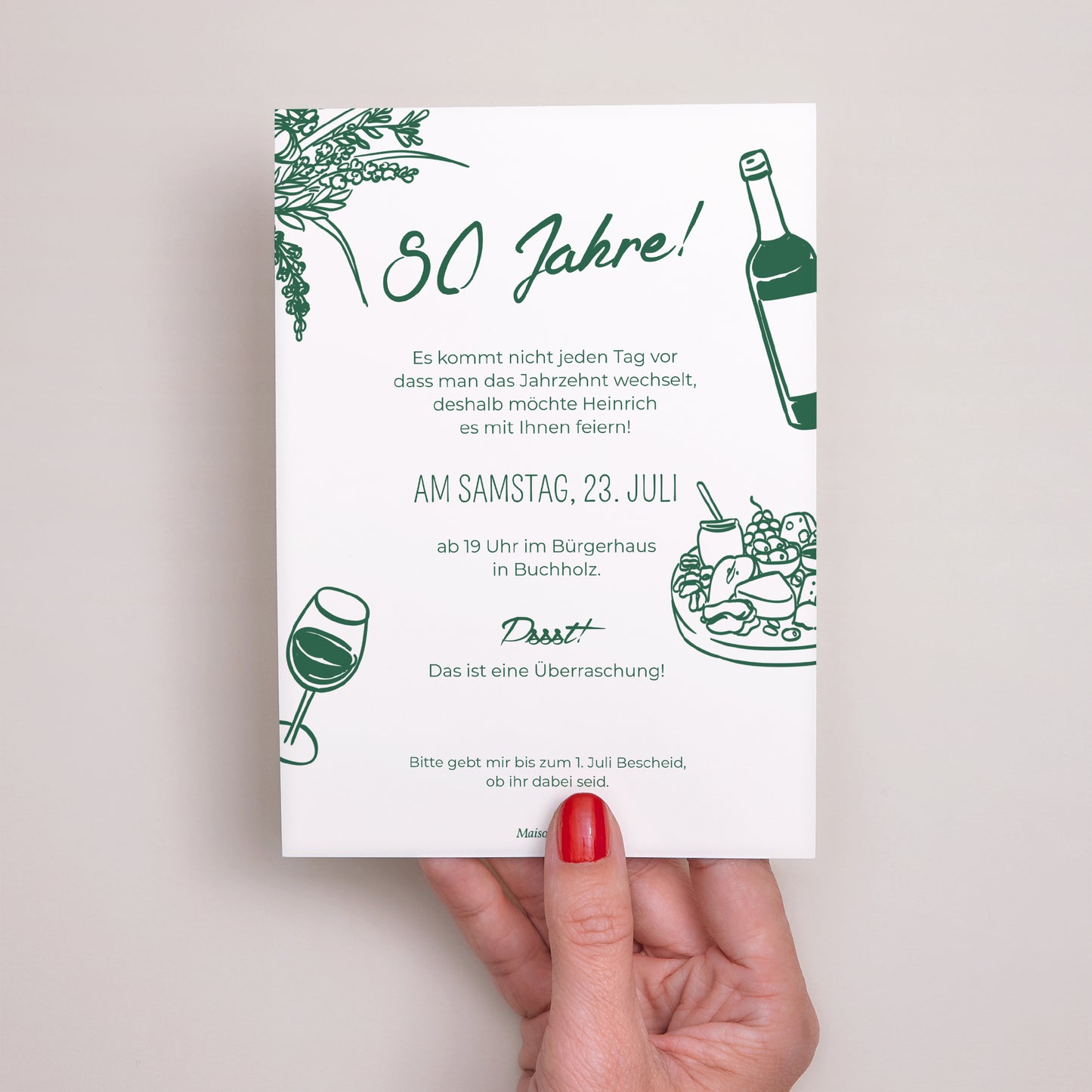 Einladungskarte Geburtstag Apéro-Dinner foto N° 3