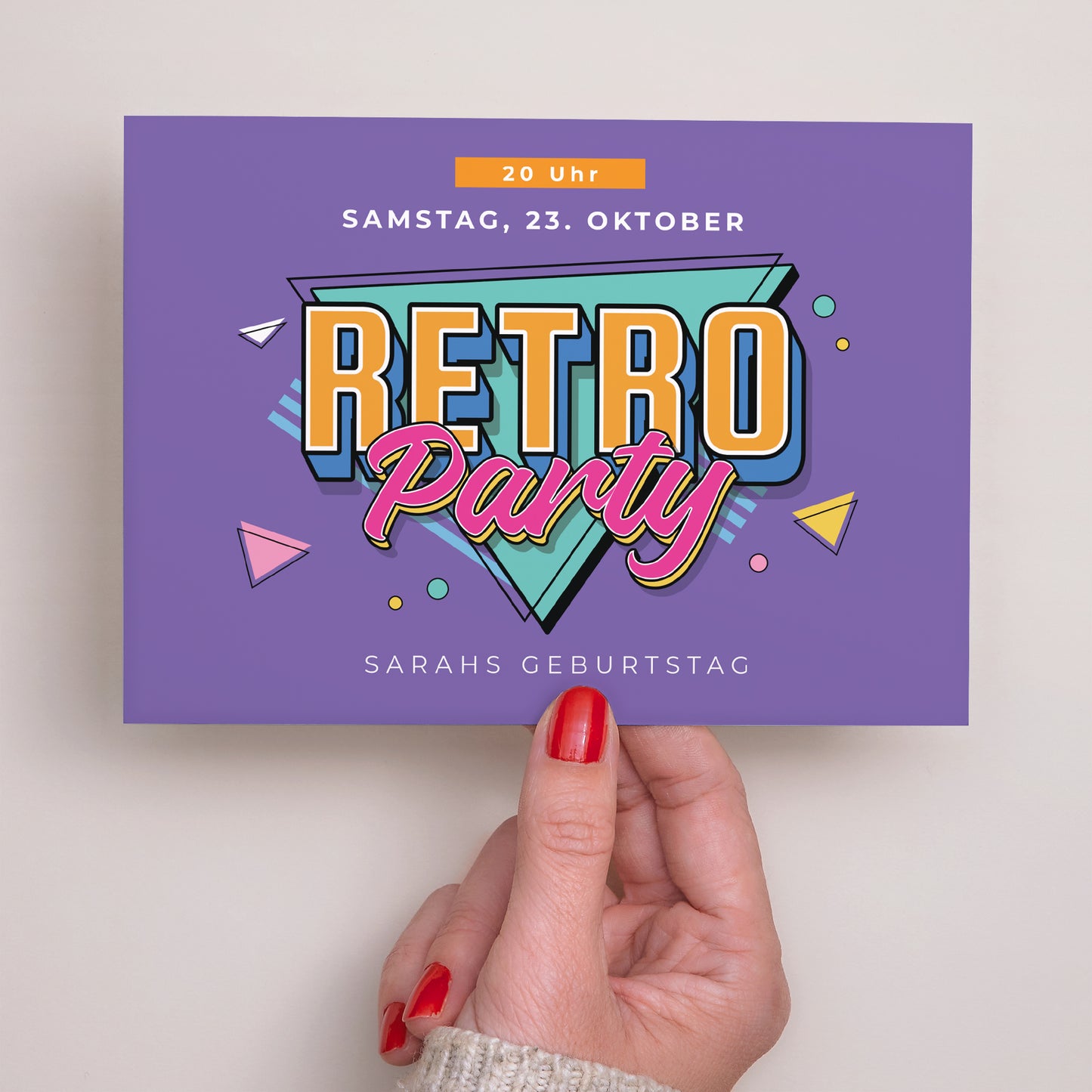 Beilegekarte Geburtstag Erwachsener Landschaft Retro-Party foto N° 3