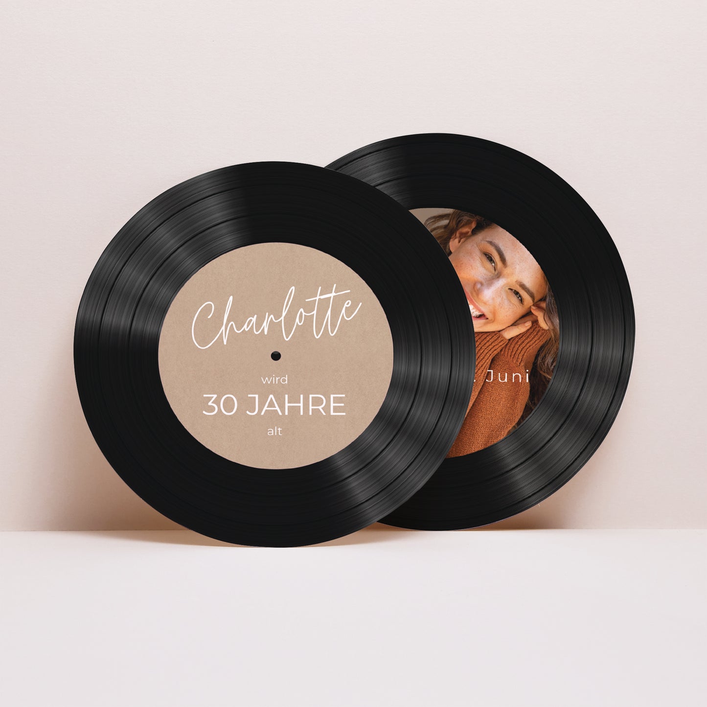 Einladungskarte Geburtstag Schallplattenhülle Einfach Einfach foto N° 4