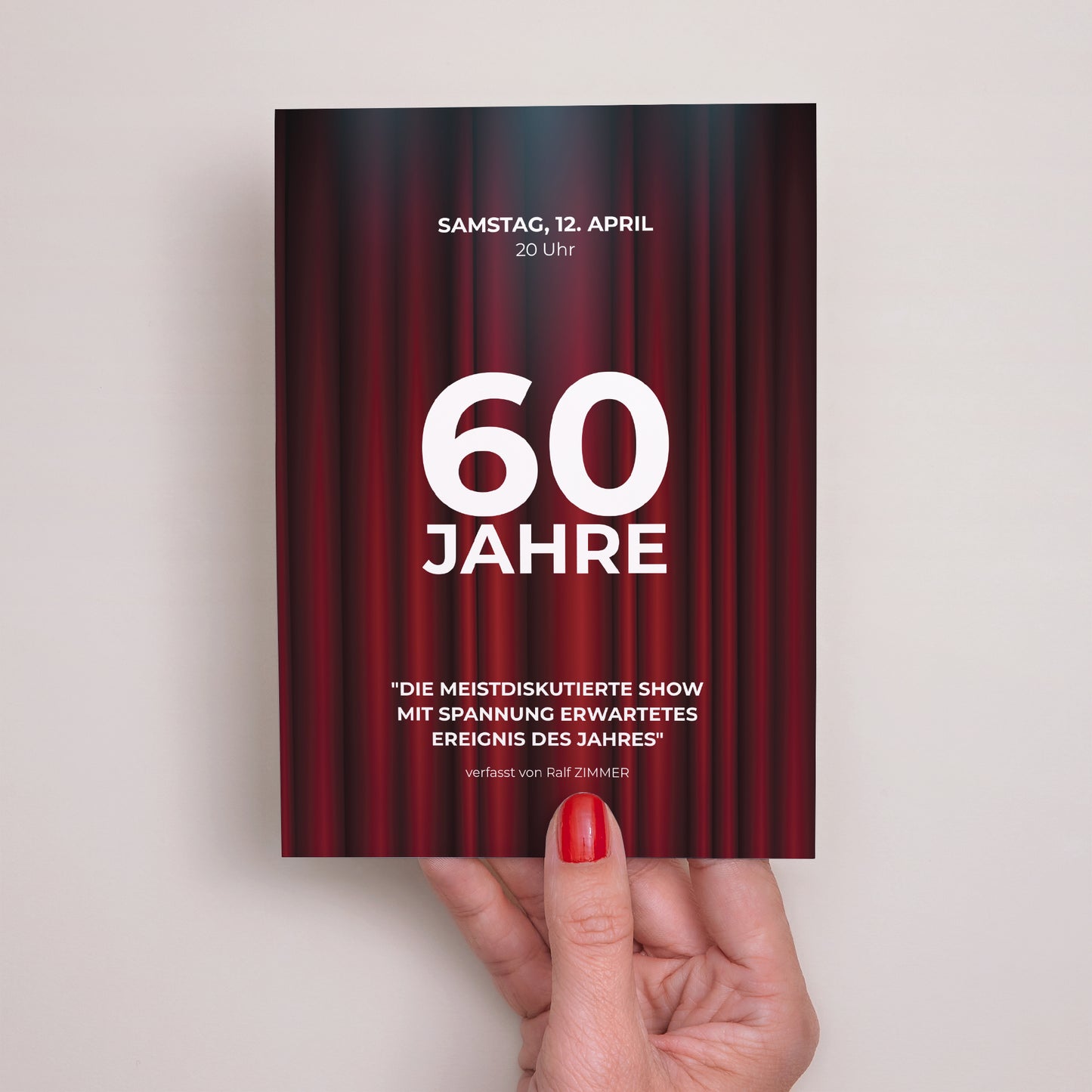 Beilegekarte Geburtstag Erwachsener Show must go on foto N° 2