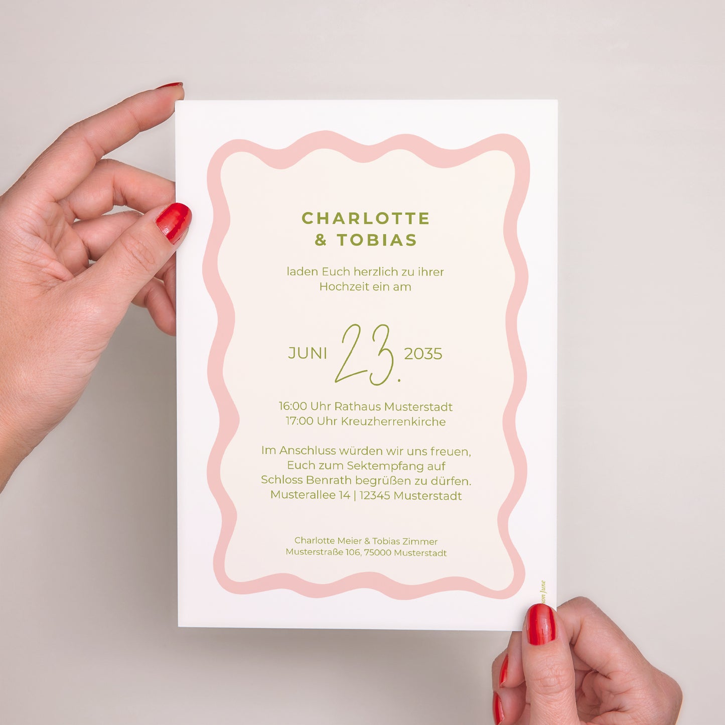 Hochzeitseinladung Porträt Lisette foto N° 3