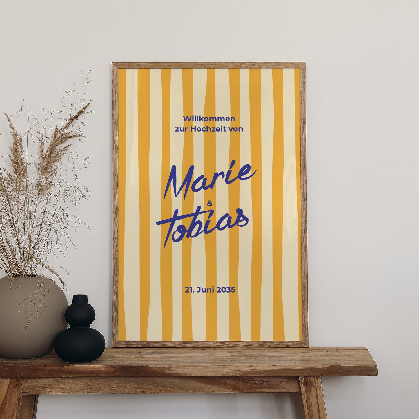Begrüßungstafel Hochzeit Porträt 60 x 90 cm Wie ein Sommergefühl foto N° 2