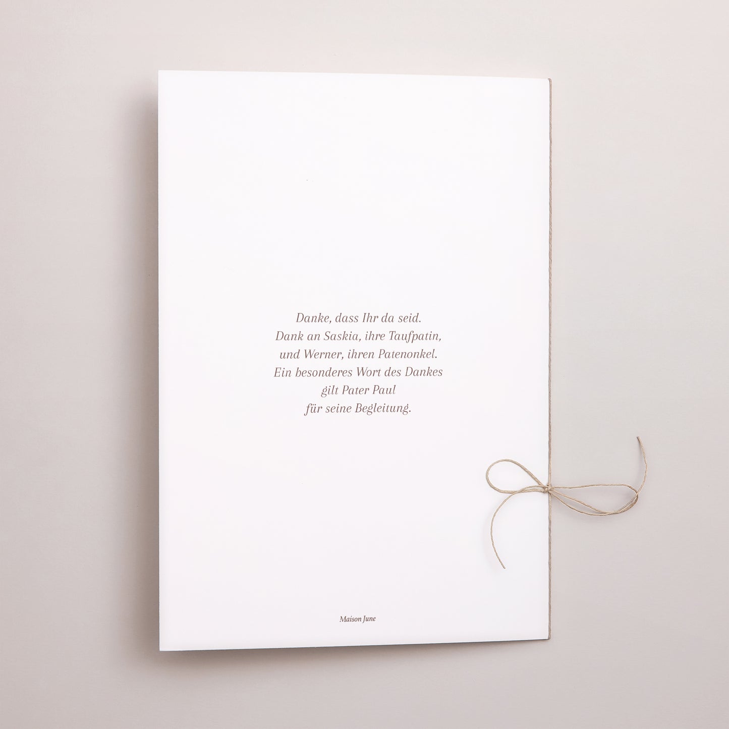 Kirchenheft Taufe Doppelflügel Blumenkranz foto N° 3