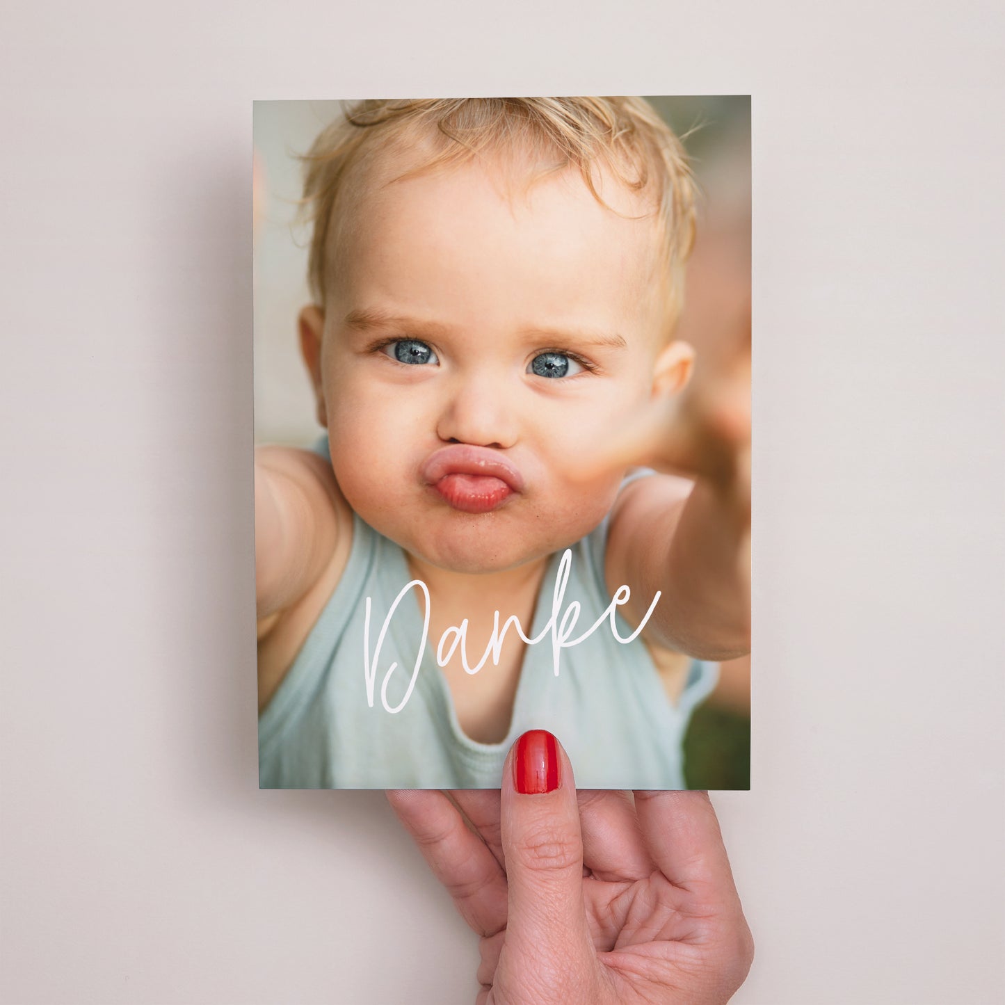 Dankeskarte Taufe Einzelbaby foto N° 2