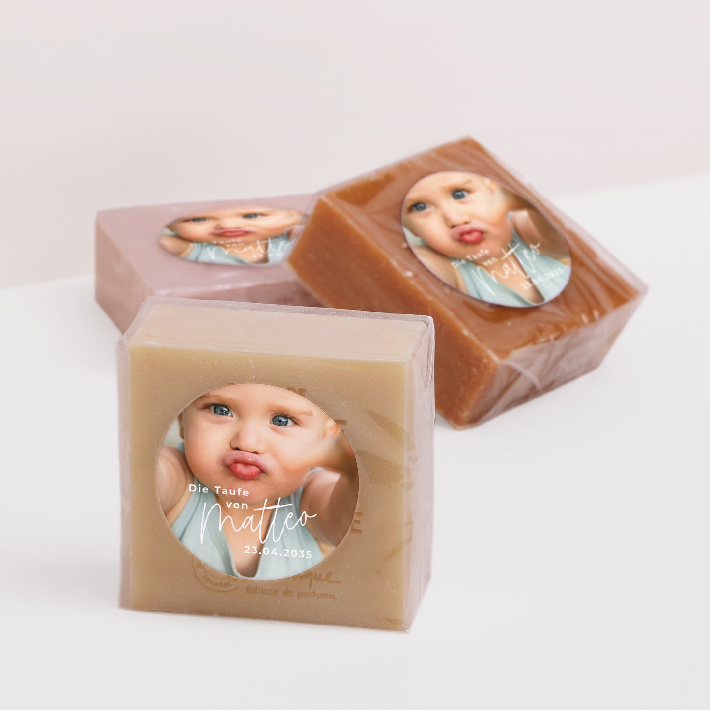 Sticker Taufe Rund Einzelbaby foto N° 2