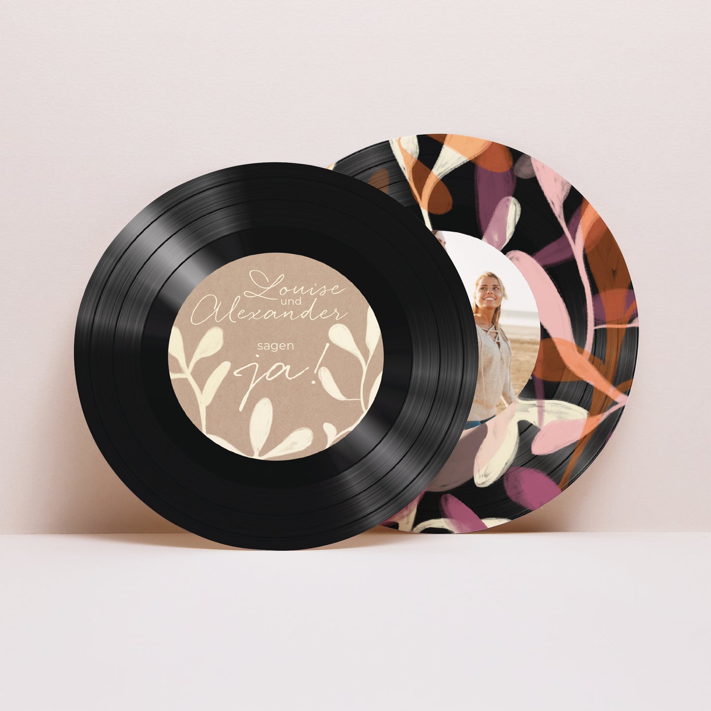 Hochzeitseinladung Schallplattenhülle Liebeswahnsinn foto N° 4