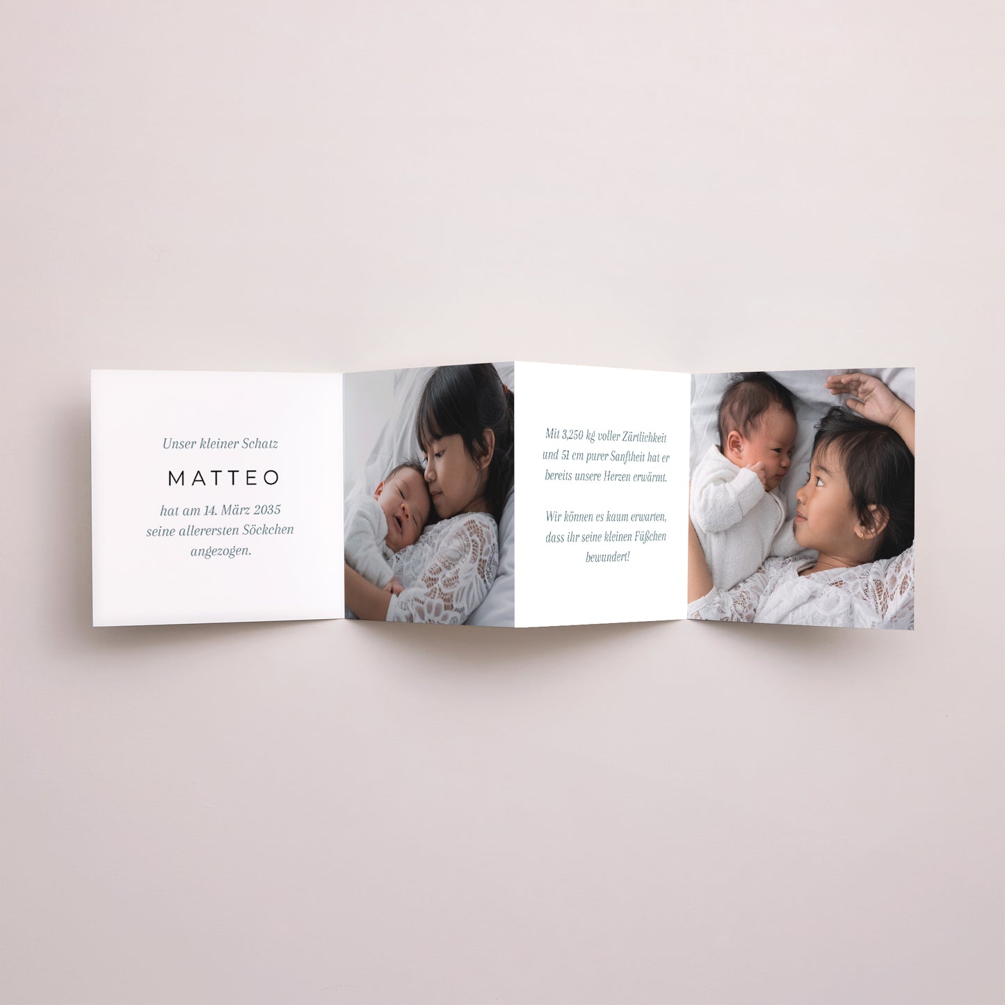 Geburtskarten Akkordeon Im Laufe der kleinen Maschen foto N° 3