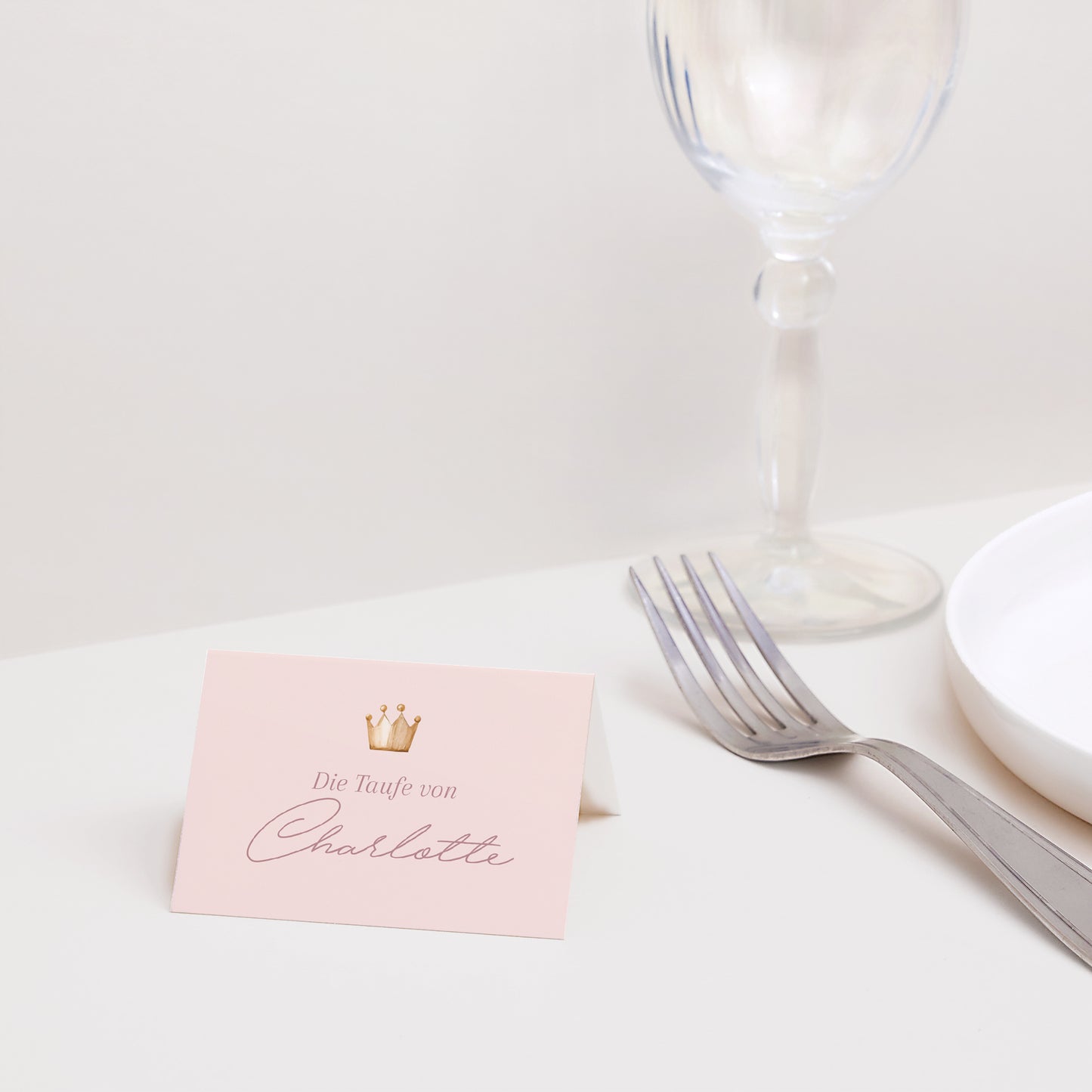 Tischkarten Taufe Quer Prinzessin des geheimen Gartens foto N° 2