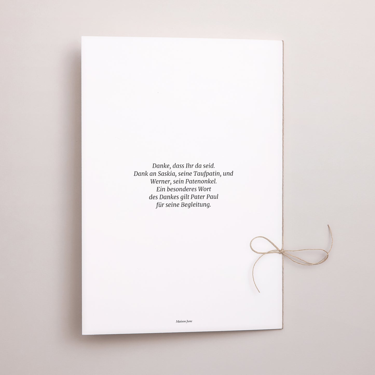 Kirchenheft Taufe Doppelflügel Himmelblau gestreift II foto N° 3