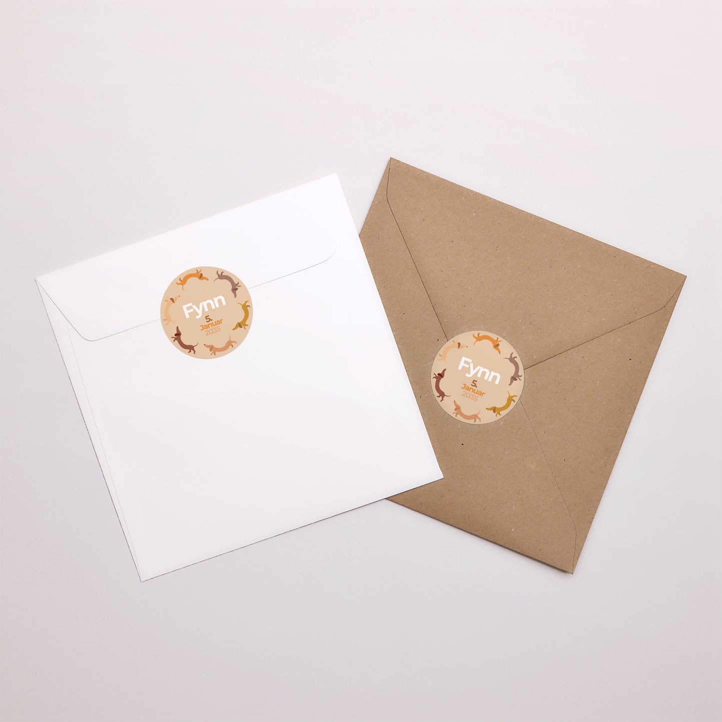 Sticker Geburt Rund Hot Dog foto N° 3