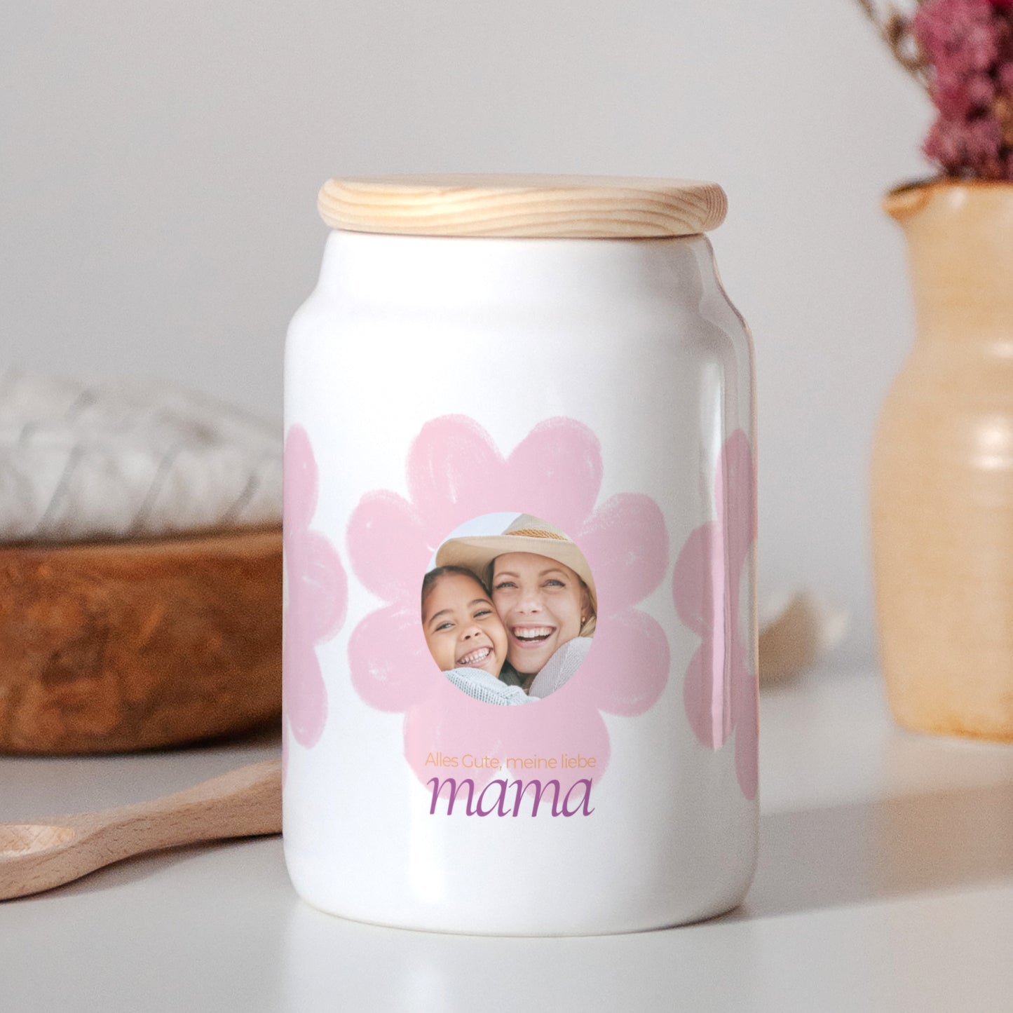 Keramiktopf Objekte 65 cl Grosse Blumen foto N° 2