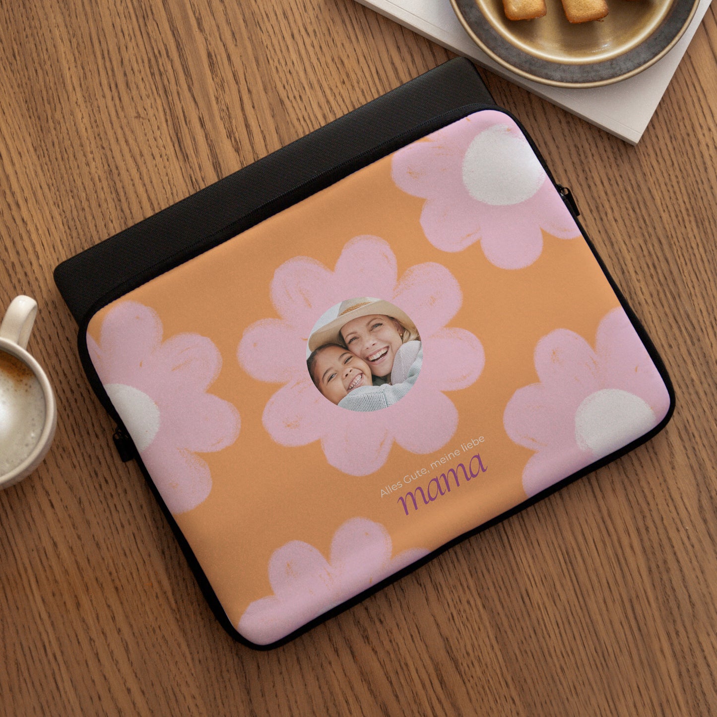 Laptophülle Objekte 15 Zoll Grosse Blumen foto N° 3