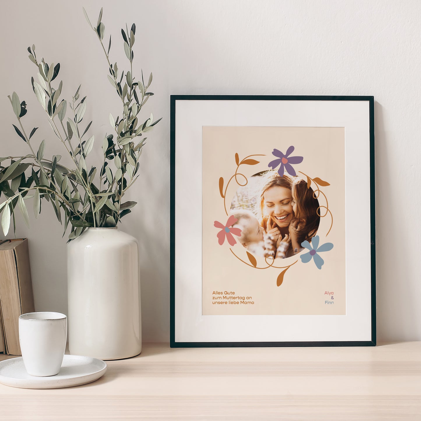 Poster Objekte Porträt Blumenkranz foto N° 1