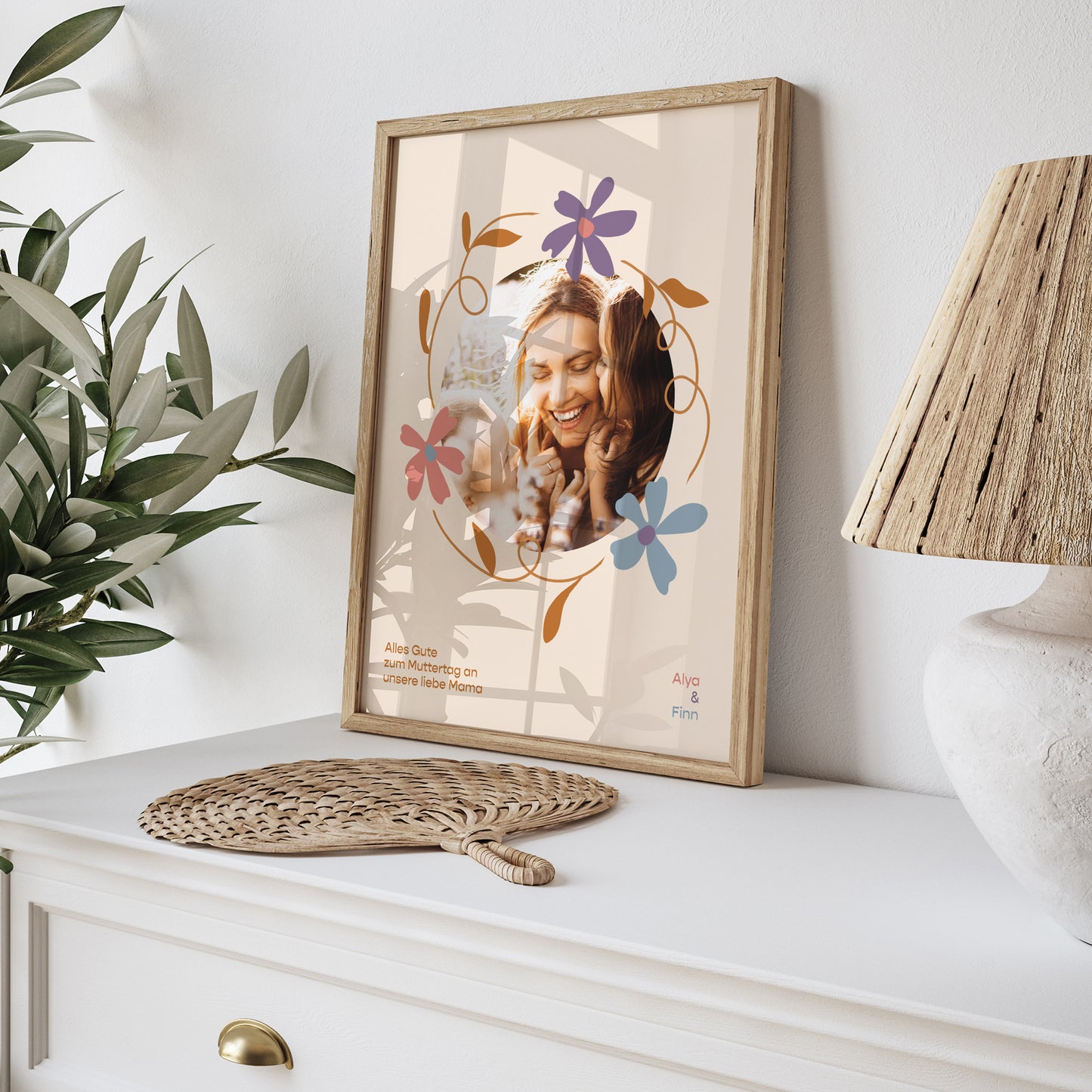 Poster Objekte Porträt Blumenkranz foto N° 5