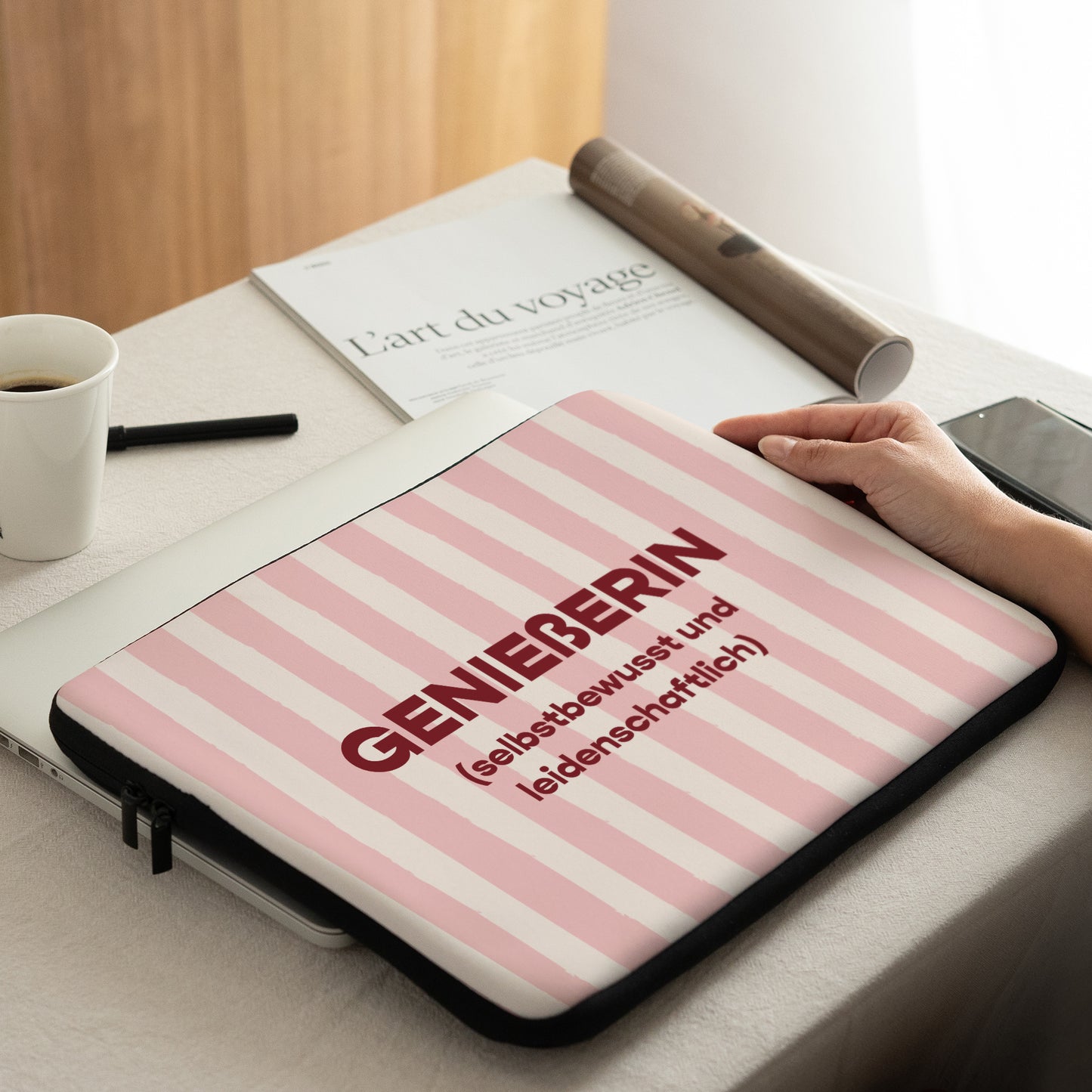 Laptophülle Objekte 15 Zoll Genießerin foto N° 2