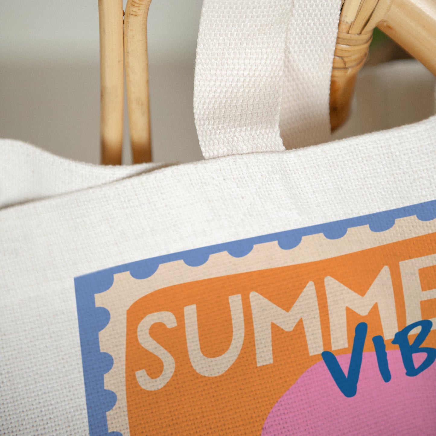 Tote bag Objekte Tragehenkel Summer vibe foto N° 3