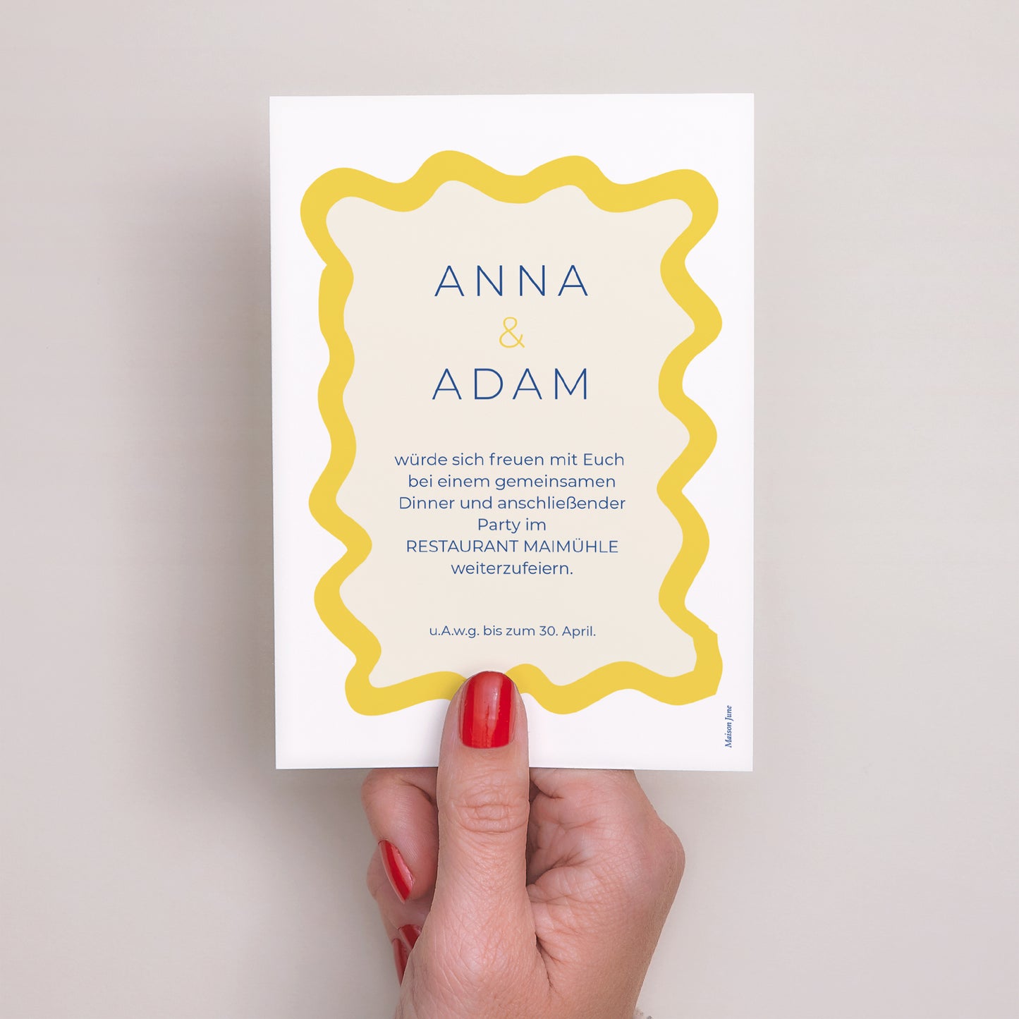 Einladungskarte Hochzeit Porträt Ein Hauch von Mittelmeer foto N° 3