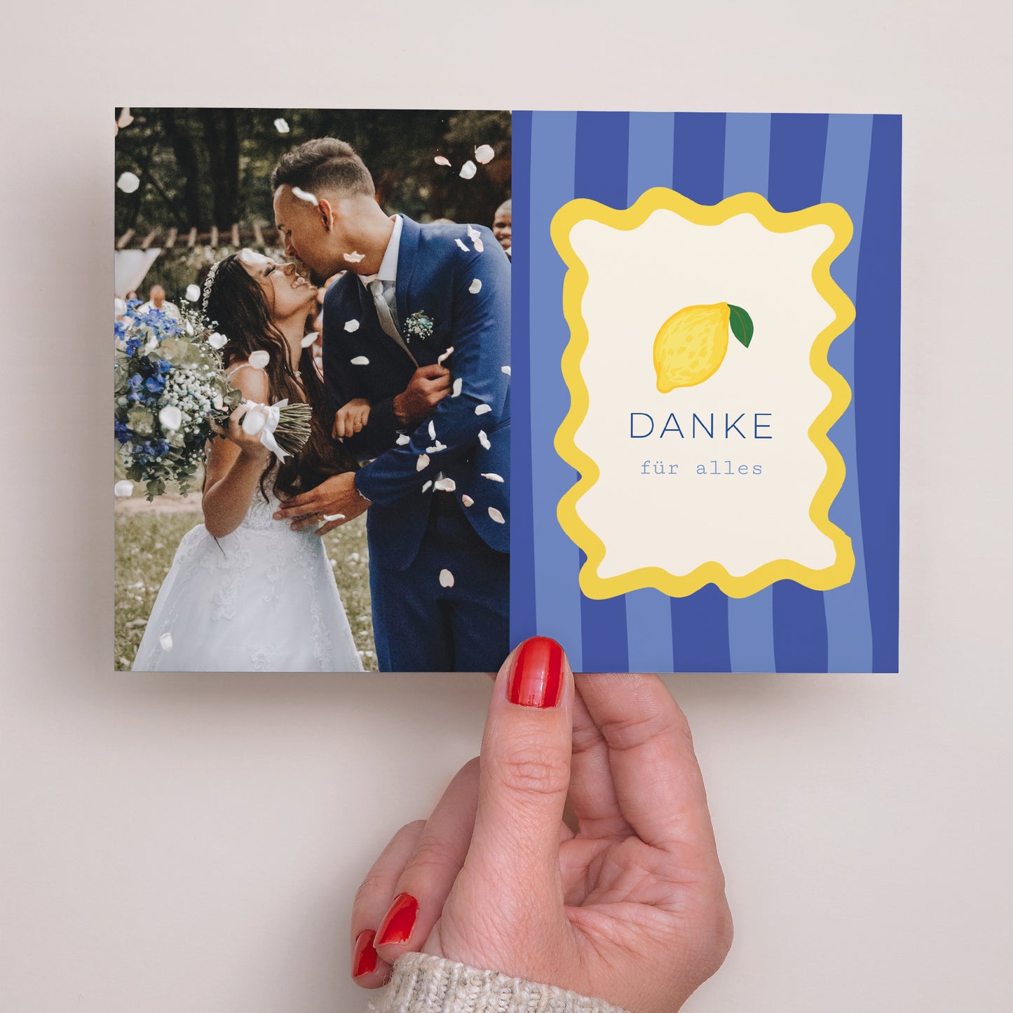 Dankeskarte Hochzeit Landschaft Ein Hauch von Mittelmeer foto N° 3