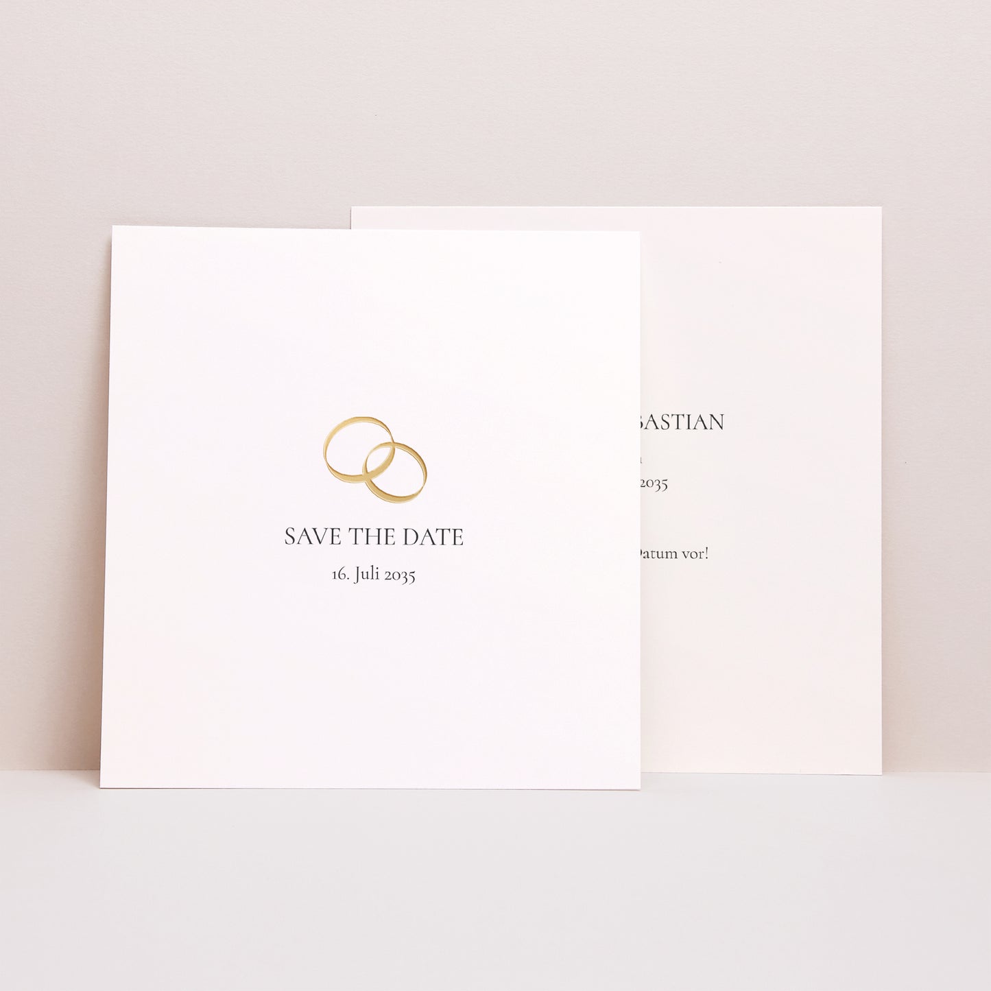 Save the date Karte Hochzeit Quadrat Goldene Eid foto N° 1