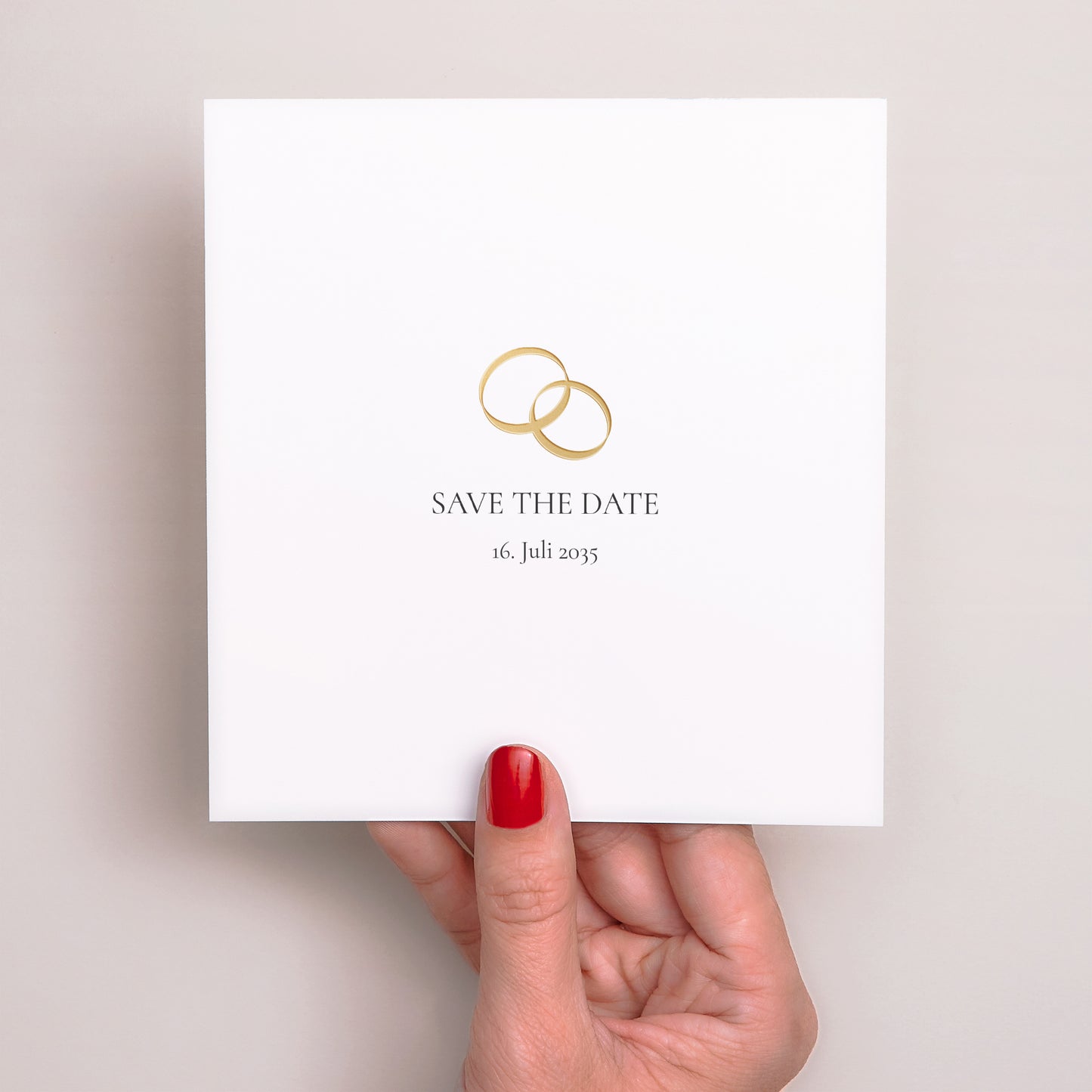 Save the date Karte Hochzeit Quadrat Goldene Eid foto N° 2
