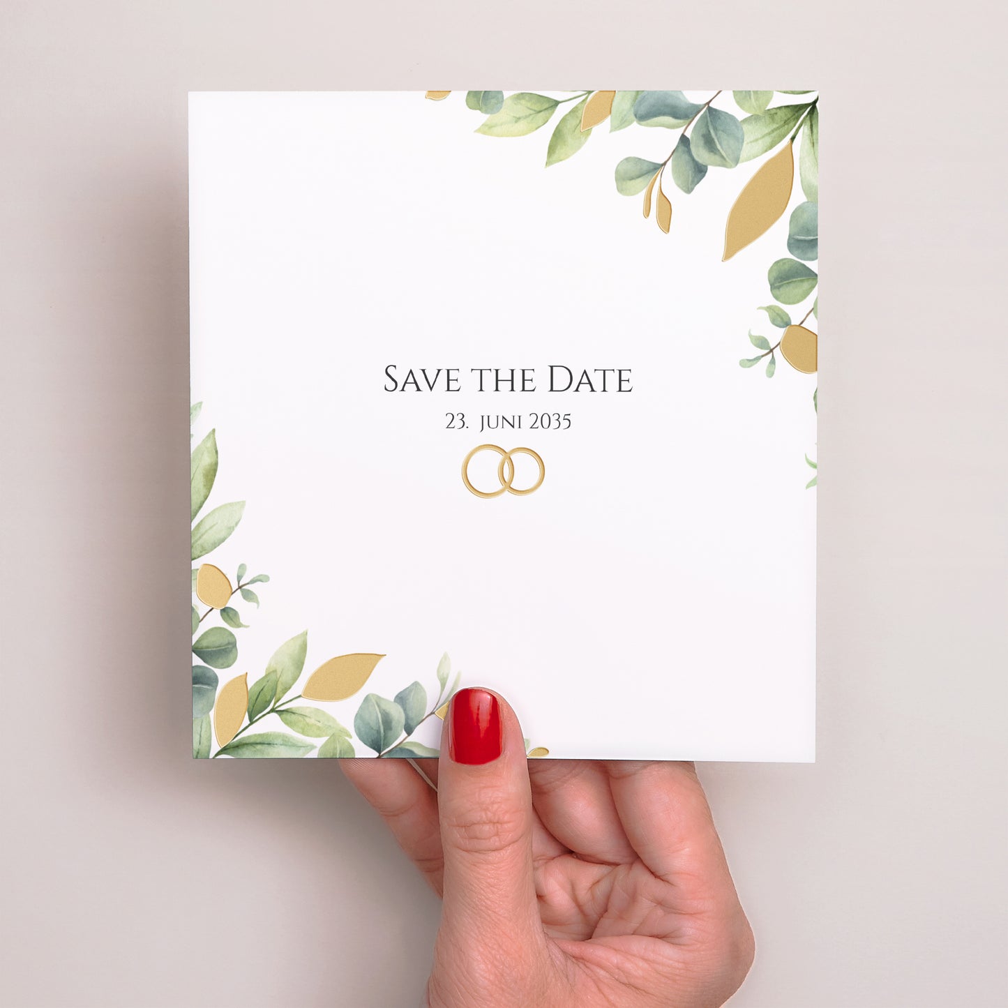 Save the date Karte Hochzeit Quadrat foto N° 2