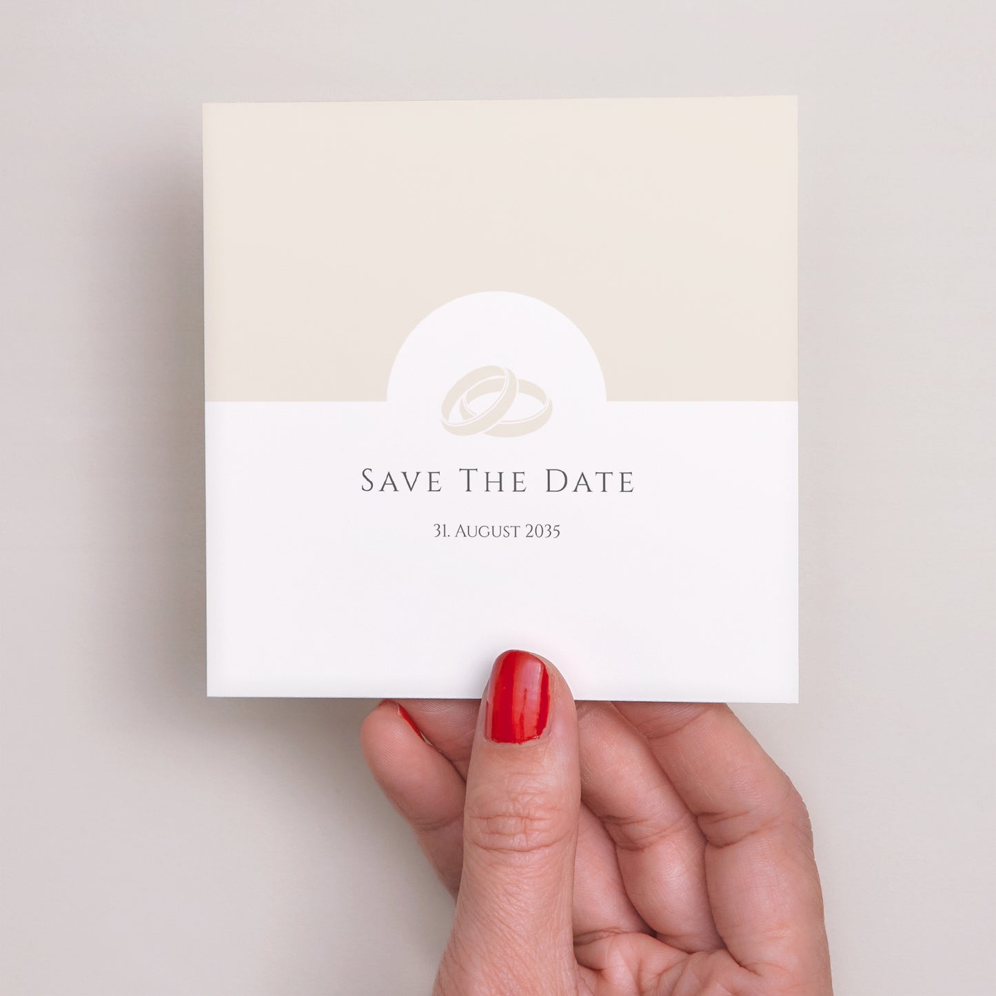 Save the date Karte Hochzeit Quadrat Sanfte Harmonie foto N° 2