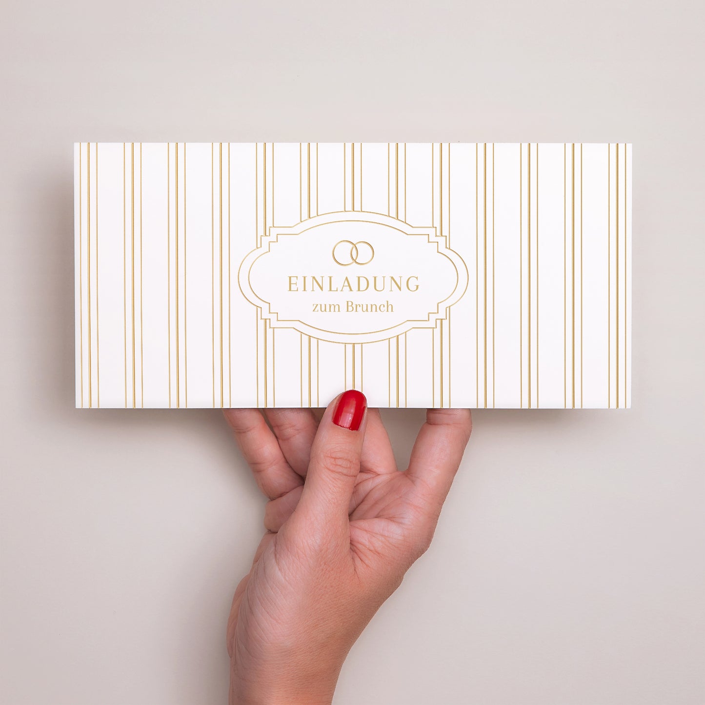 Einladungskarte Hochzeit Panoramische Landschaft Die schicken Streifen foto N° 3