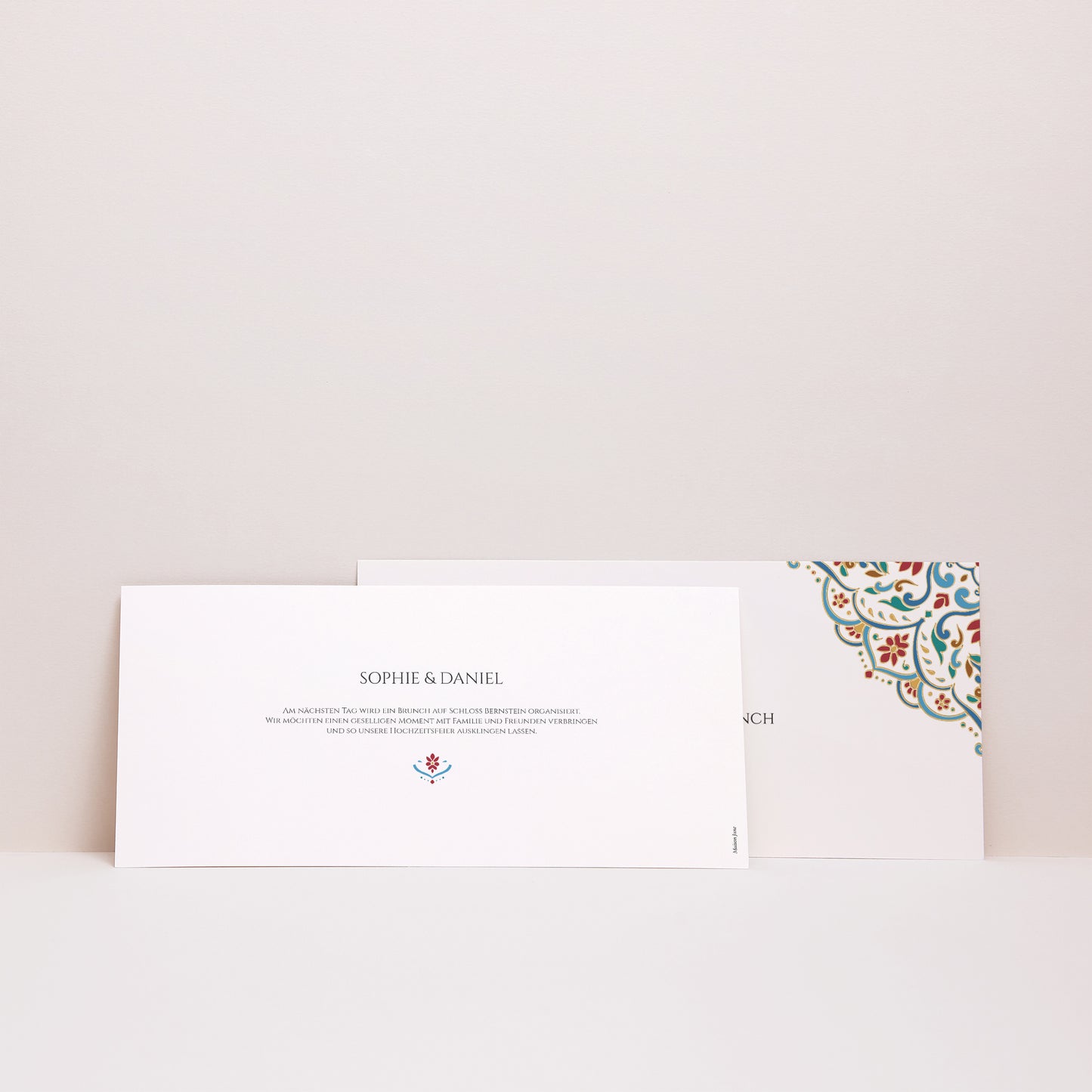 Einladungskarte Hochzeit Panoramische Landschaft Liebe aus dem Osten foto N° 3