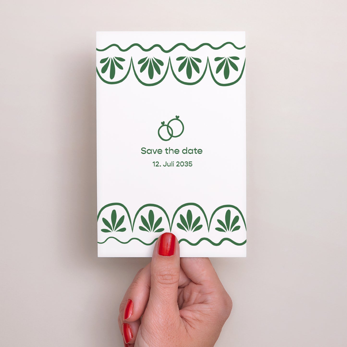 Save the date Karte Hochzeit PortraitPorträt Botanische Hochzeiten foto N° 2