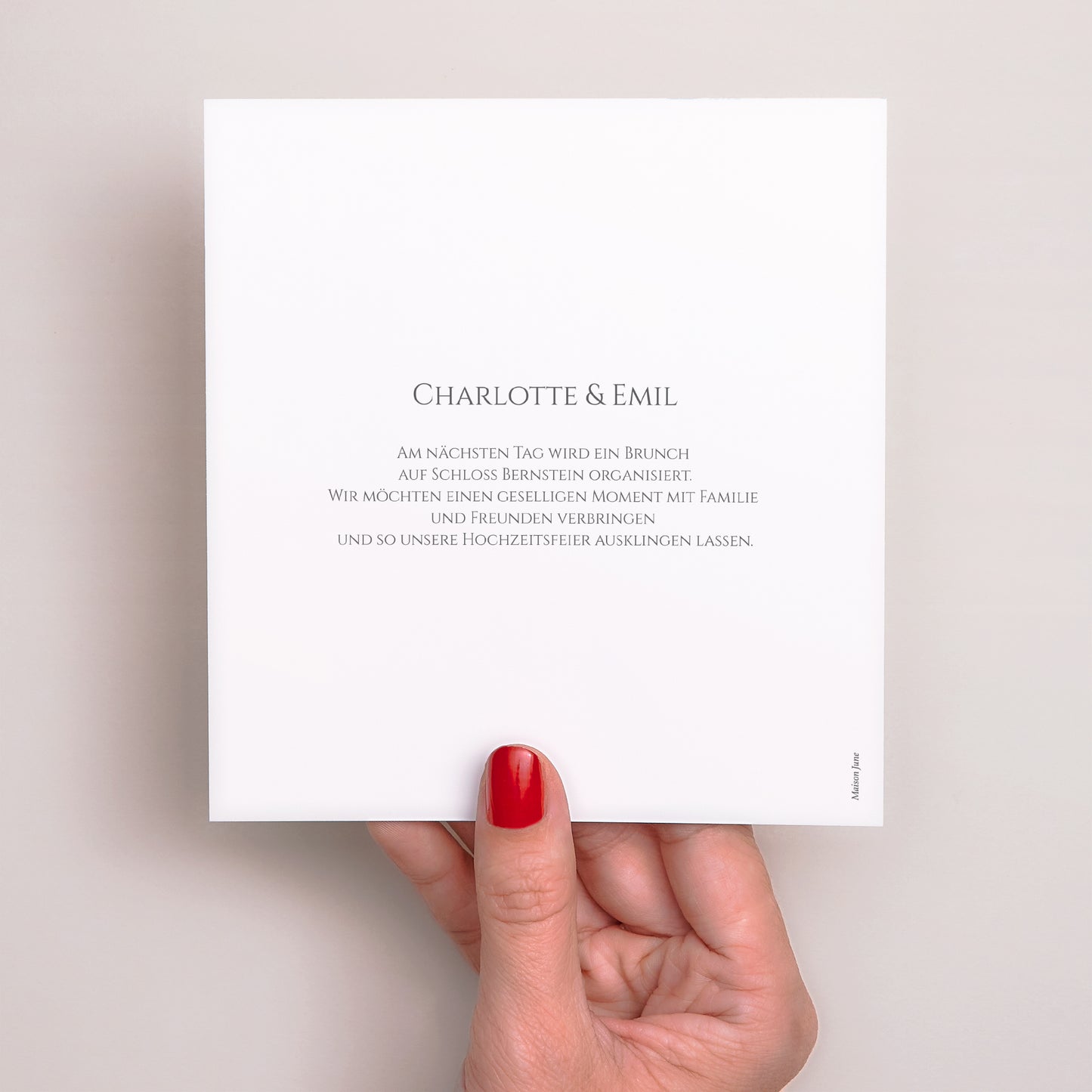 Einladungskarte Hochzeit Quadrat Blüten der Eleganz foto N° 3