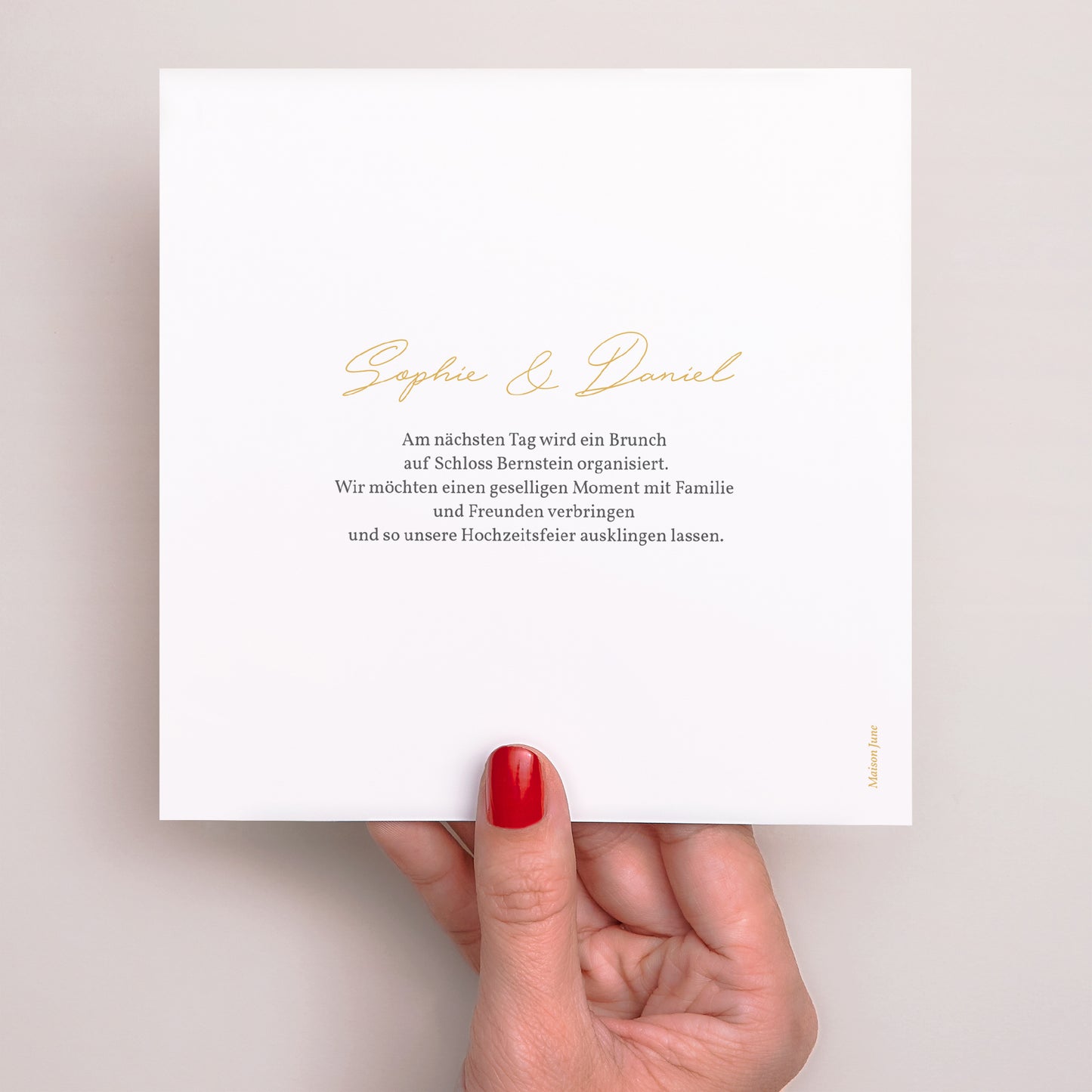 Einladungskarte Hochzeit Einfaches Quadrat Liebesallianzen foto N° 3