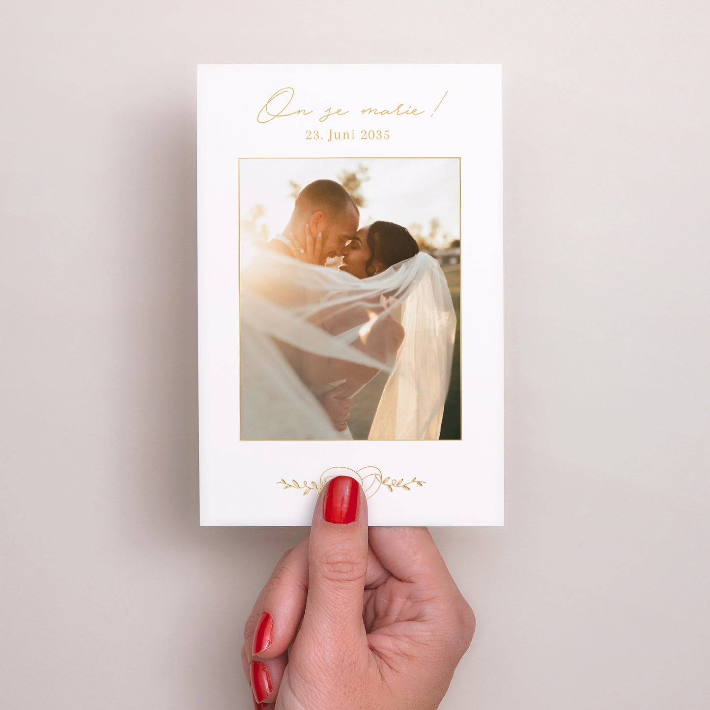 Save the date Karte Hochzeit PortraitPorträt Liebesallianzen II foto N° 2