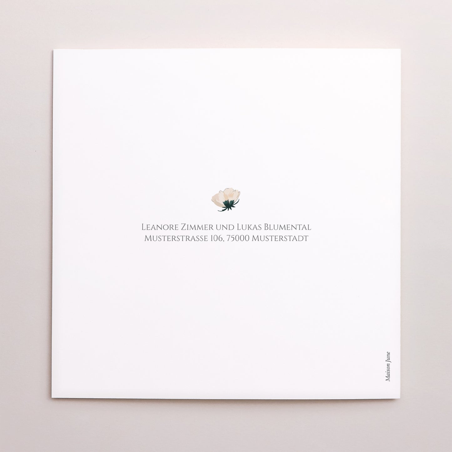 Hochzeitseinladung Doppelflügelfenster Süße Blumen foto N° 3