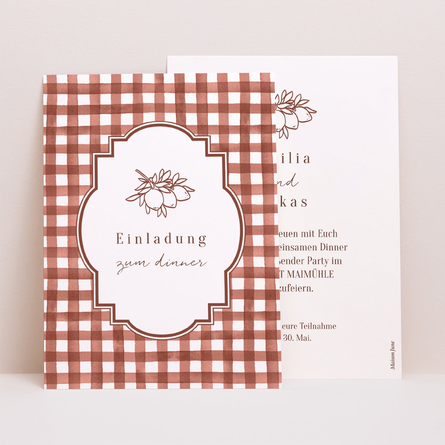 Beilegekarte Hochzeit Porträt Liebliche Liebe foto N° 1