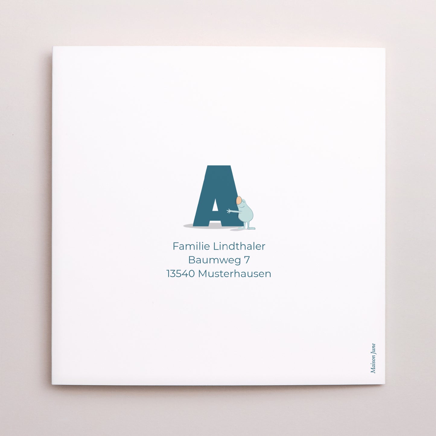 Geburtskarte Doppelflügiges Quadrat Meine blaue Liebeserklärung II foto N° 3