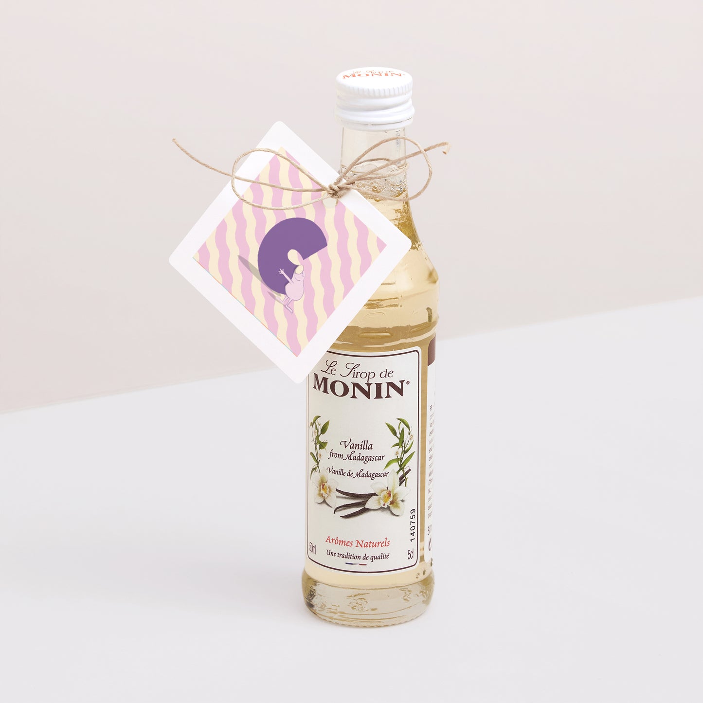 Vorgelochtes Etikett Geburt quadratisch Meine rosa Liebesinitiale II foto N° 3