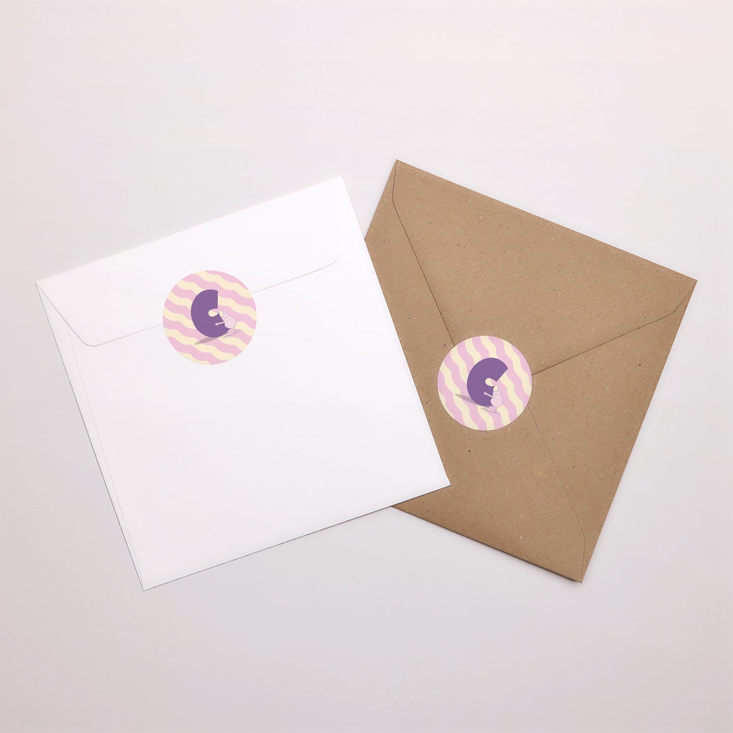 Sticker Geburt Rund Meine rosa Liebesinitiale II foto N° 3