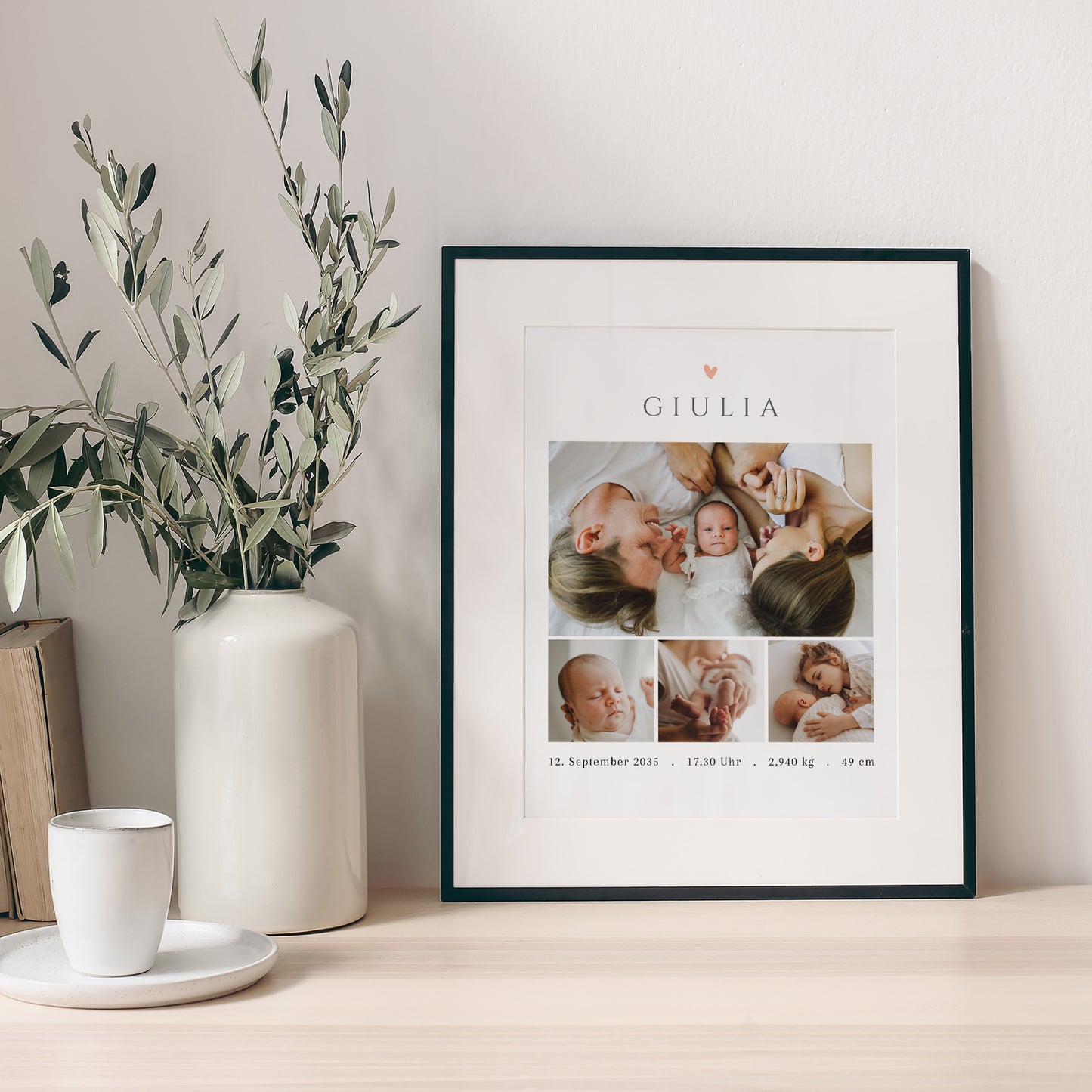 Poster Geburt Porträt Erinnerungen zum Schätzen foto N° 1