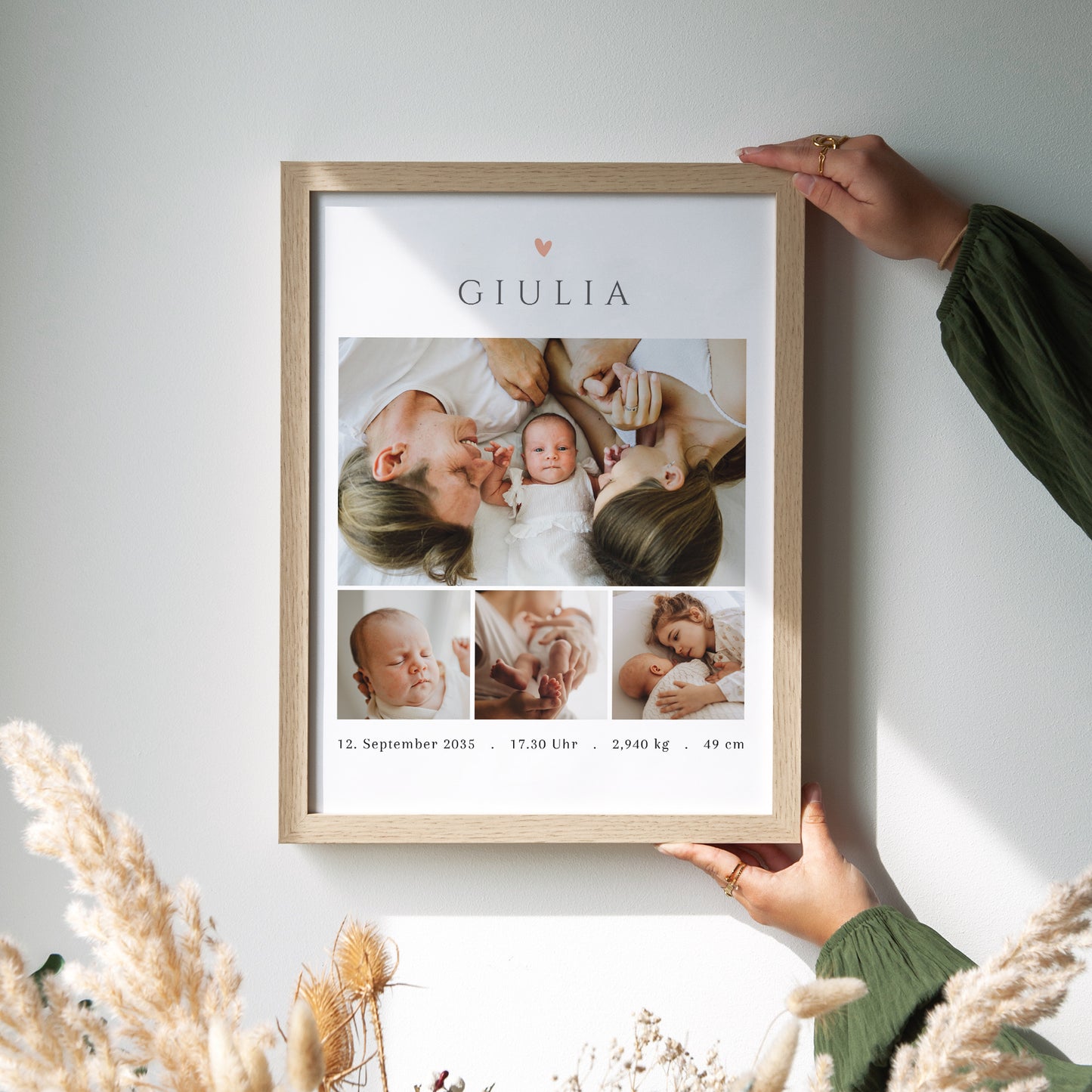 Poster Geburt Porträt Erinnerungen zum Schätzen foto N° 2