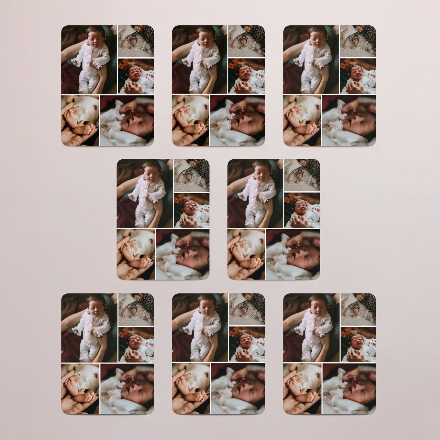 Geburtskarte Set von 8, magnetisch, rechteckig mit abgerundeten Ecken Lebensfunken foto N° 3